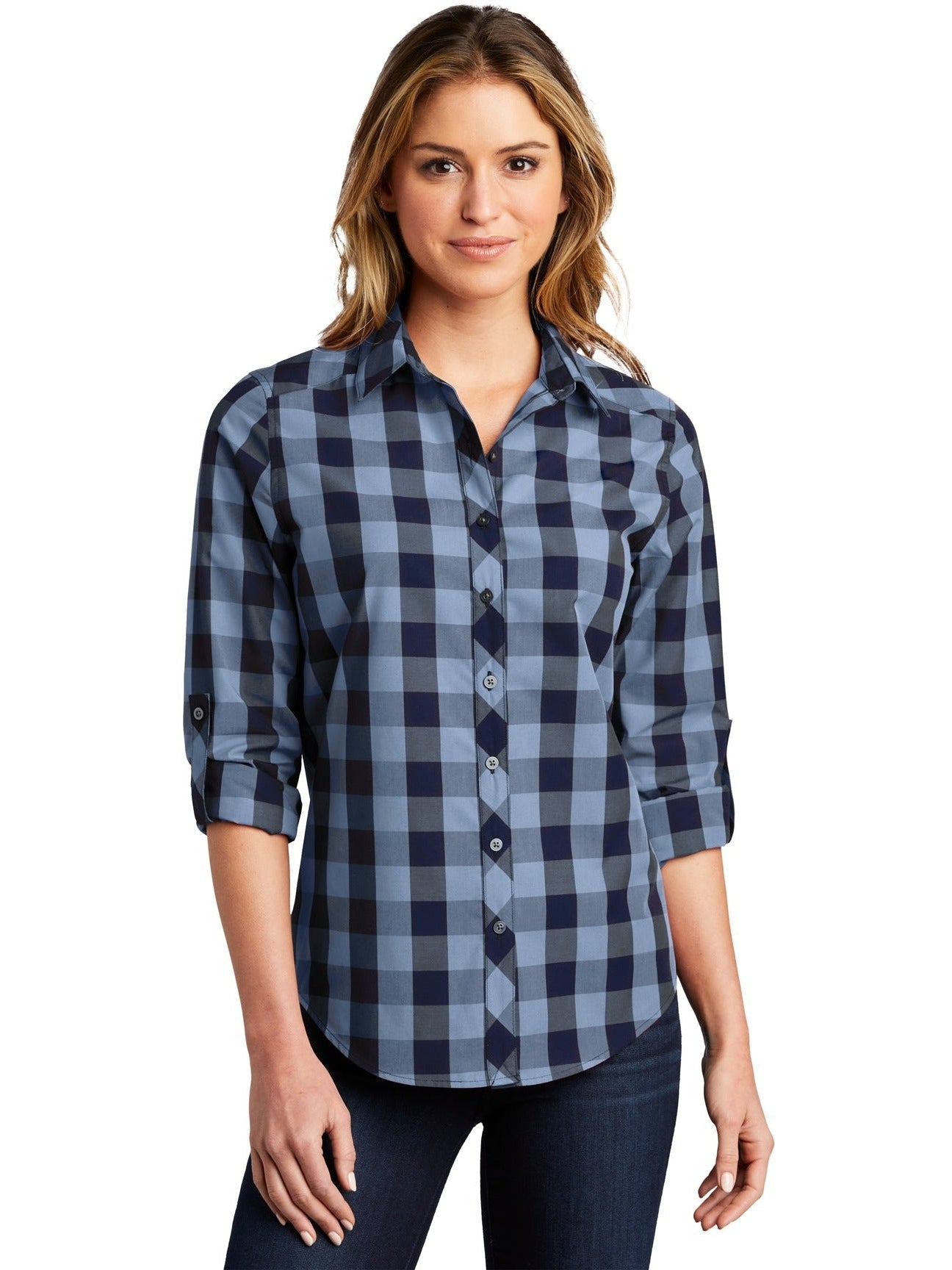no-logo Port Authority Ladies Everyday Plaid Shirt-Active-Port Authority-Thread Logic