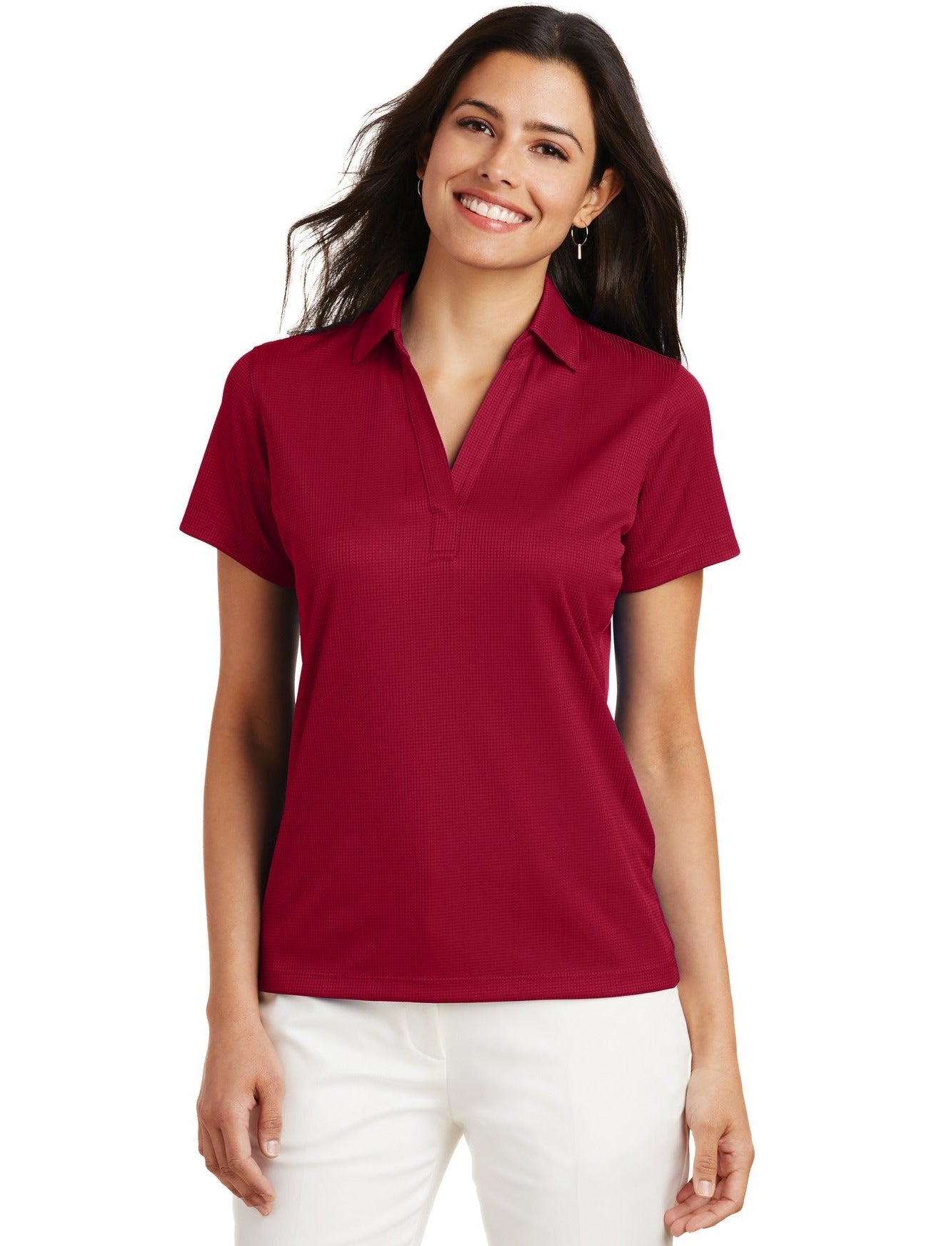 no-logo Port Authority Ladies Fine Jacquard Polo-Regular-Port Authority-Thread Logic
