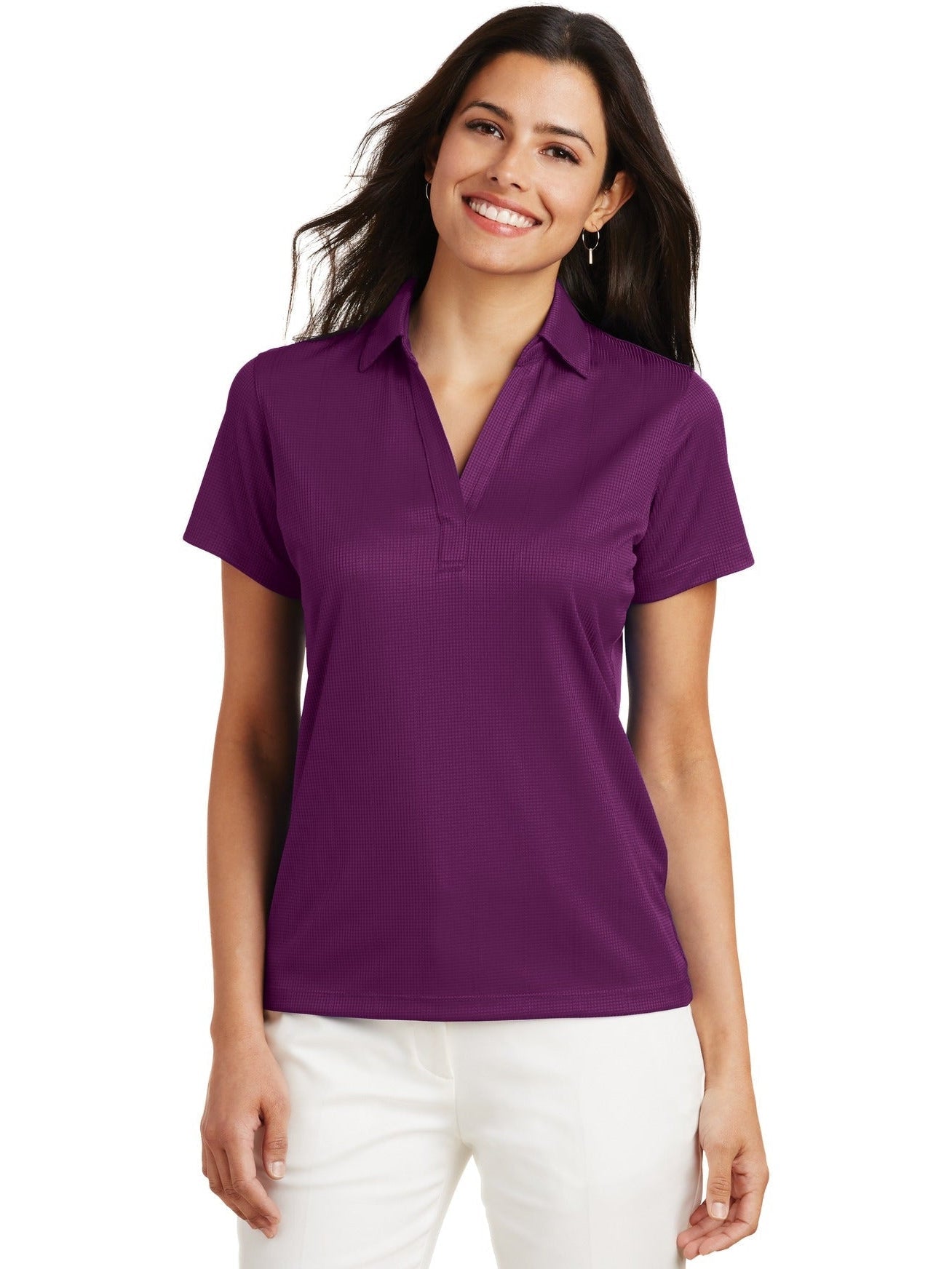no-logo Port Authority Ladies Fine Jacquard Polo-Regular-Port Authority-Thread Logic