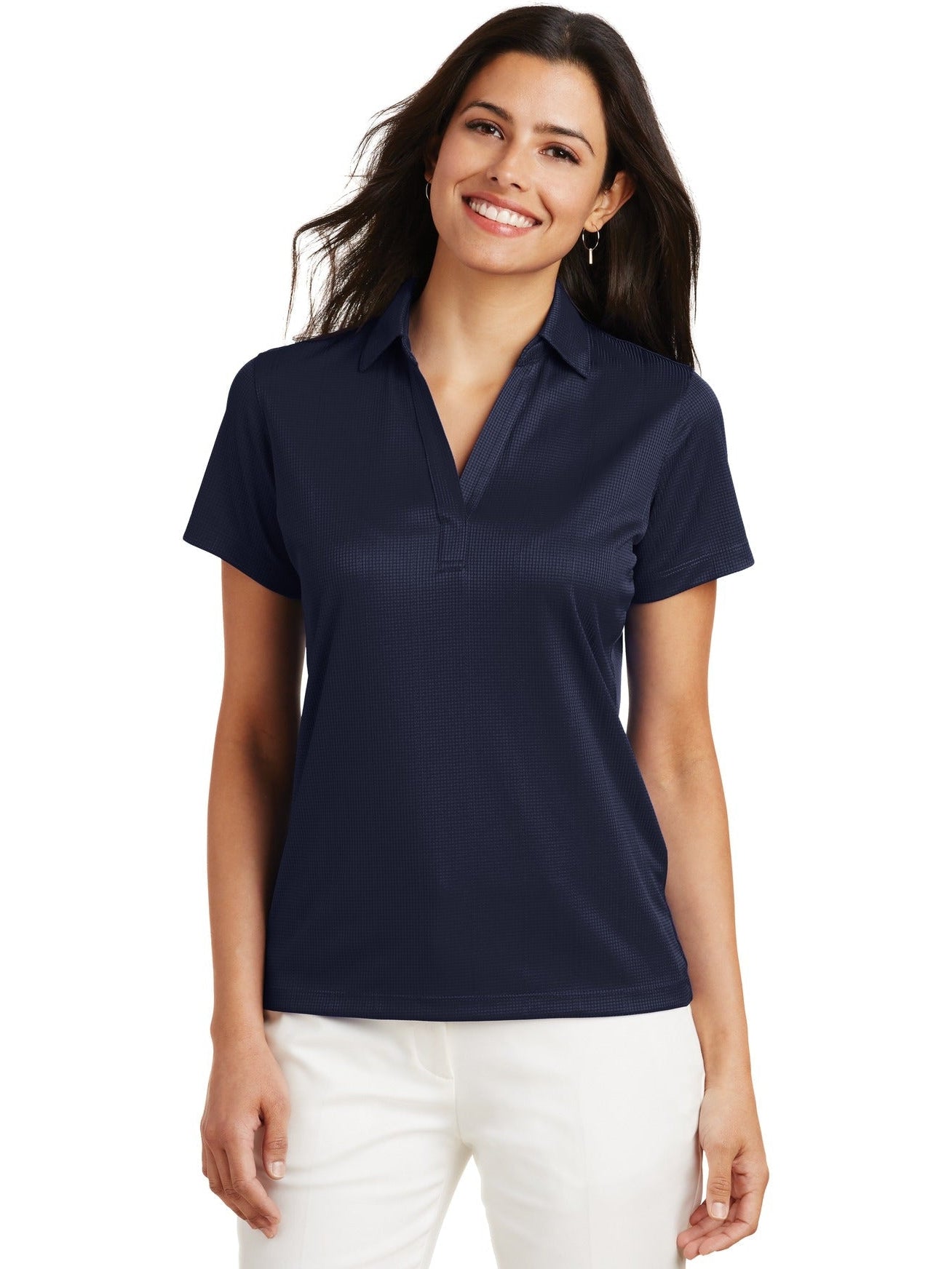 no-logo Port Authority Ladies Fine Jacquard Polo-Regular-Port Authority-Thread Logic