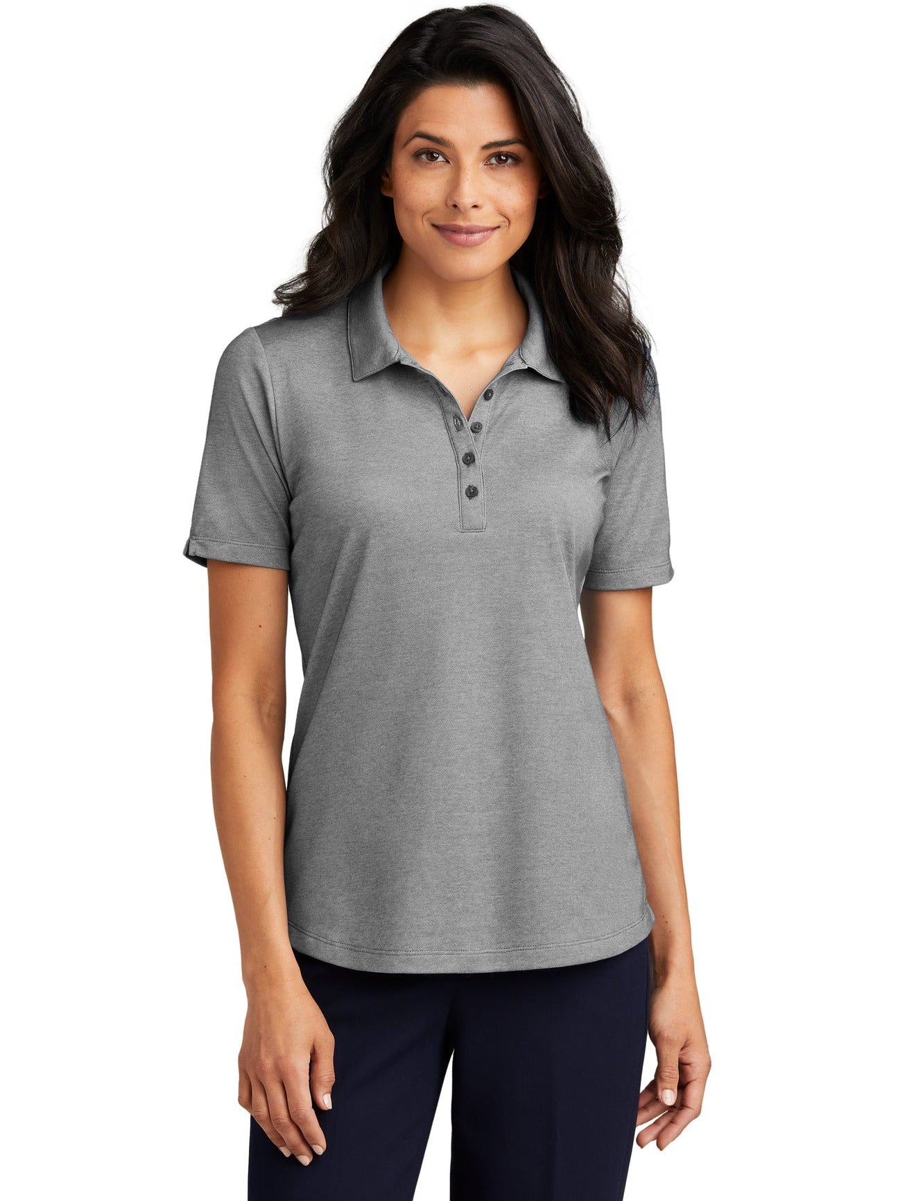 no-logo Port Authority Ladies Fine Pique Blend Polo-New-Port Authority-Thread Logic
