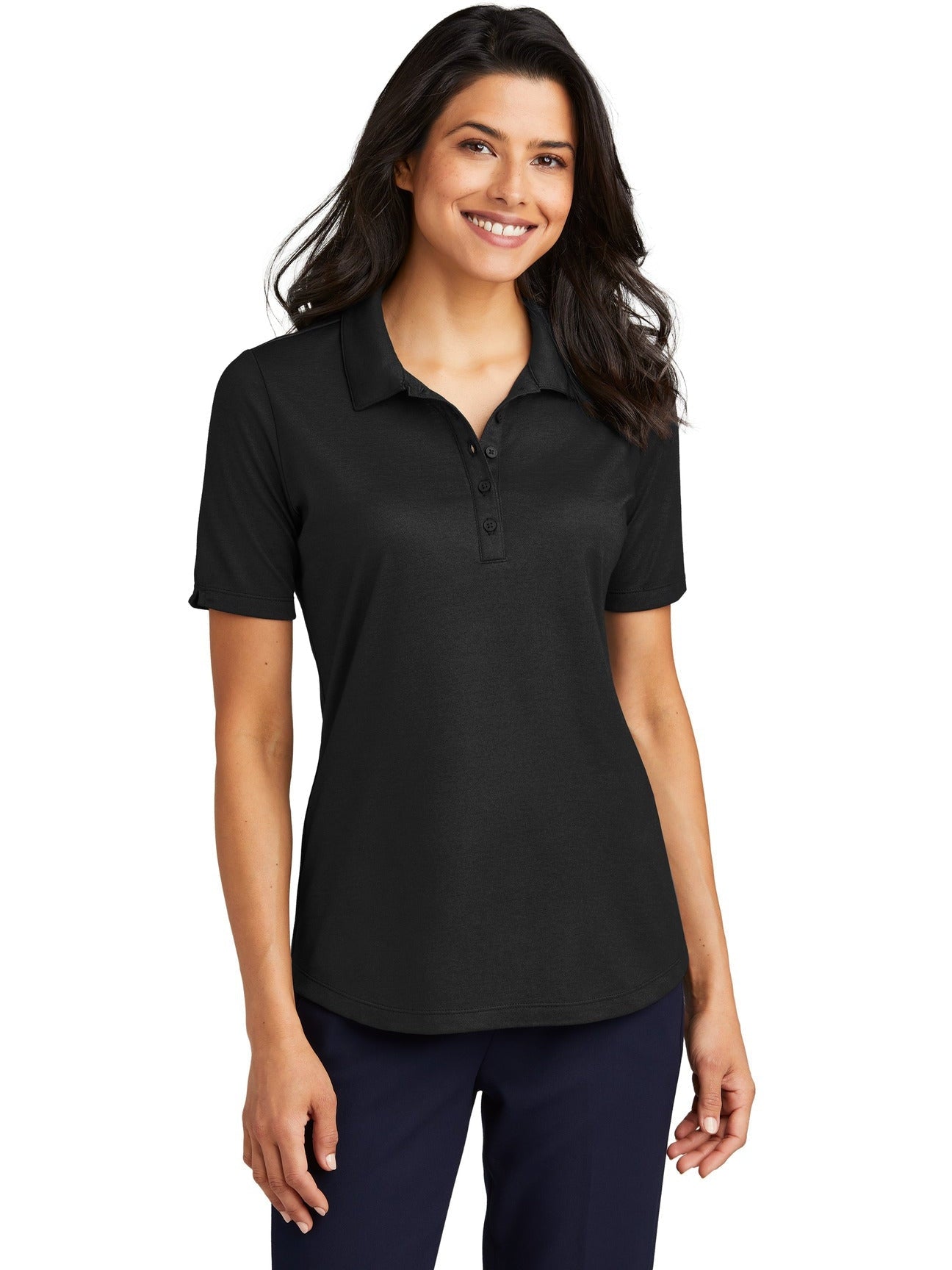 no-logo Port Authority Ladies Fine Pique Blend Polo-New-Port Authority-Thread Logic