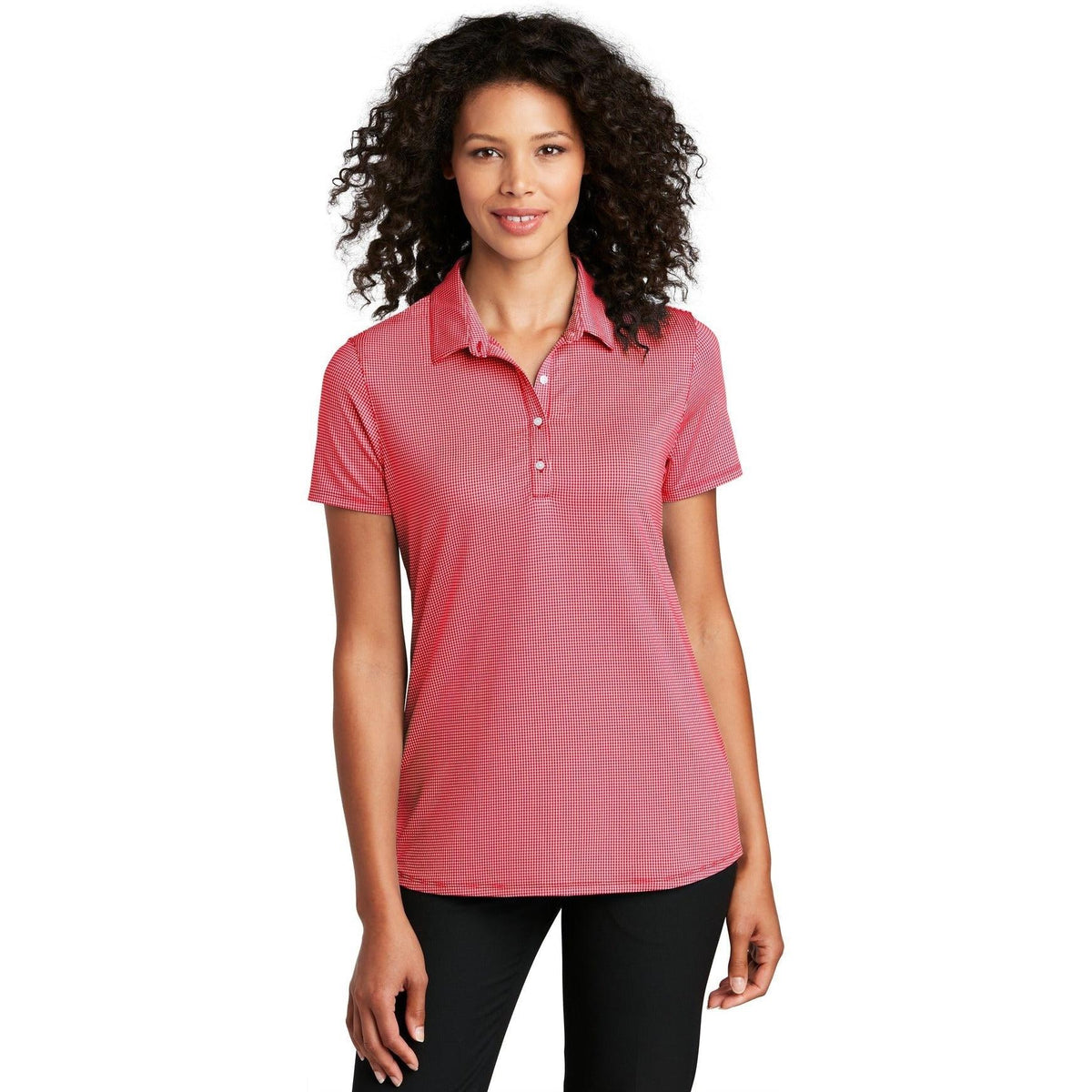 no-logo Port Authority Women's Gingham Polo-Active-Port Authority-Thread Logic