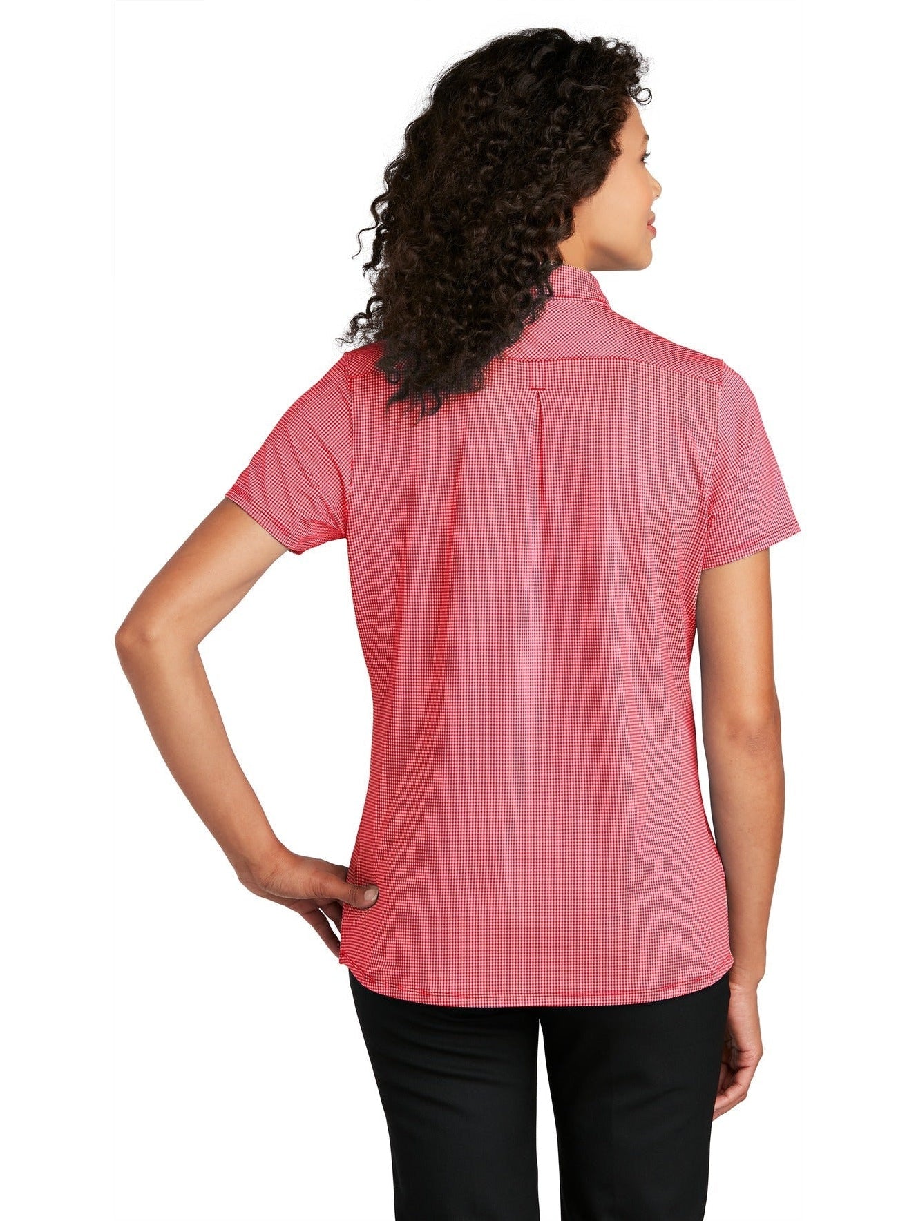 no-logo Port Authority Ladies Gingham Polo-Regular-Port Authority-Thread Logic