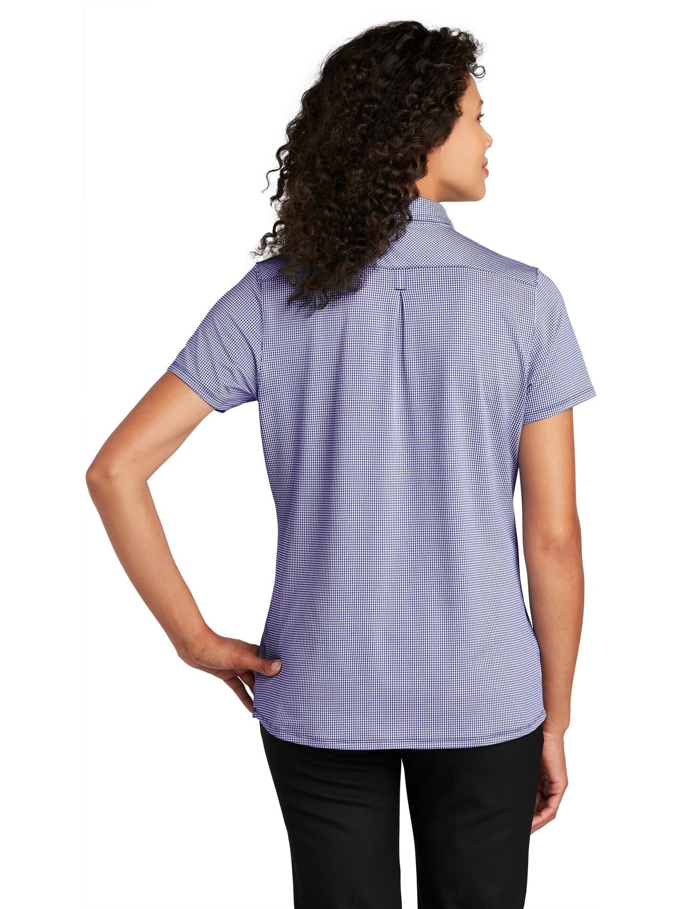 no-logo Port Authority Ladies Gingham Polo-Regular-Port Authority-Thread Logic