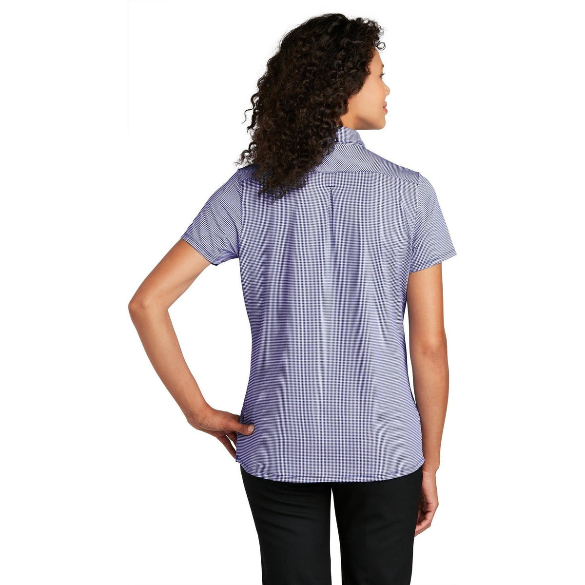 no-logo Port Authority Women's Gingham Polo-Active-Port Authority-Thread Logic