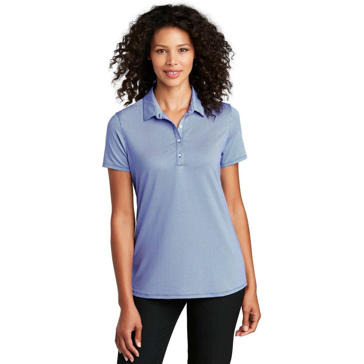 no-logo Port Authority Women's Gingham Polo-Active-Port Authority-Thread Logic