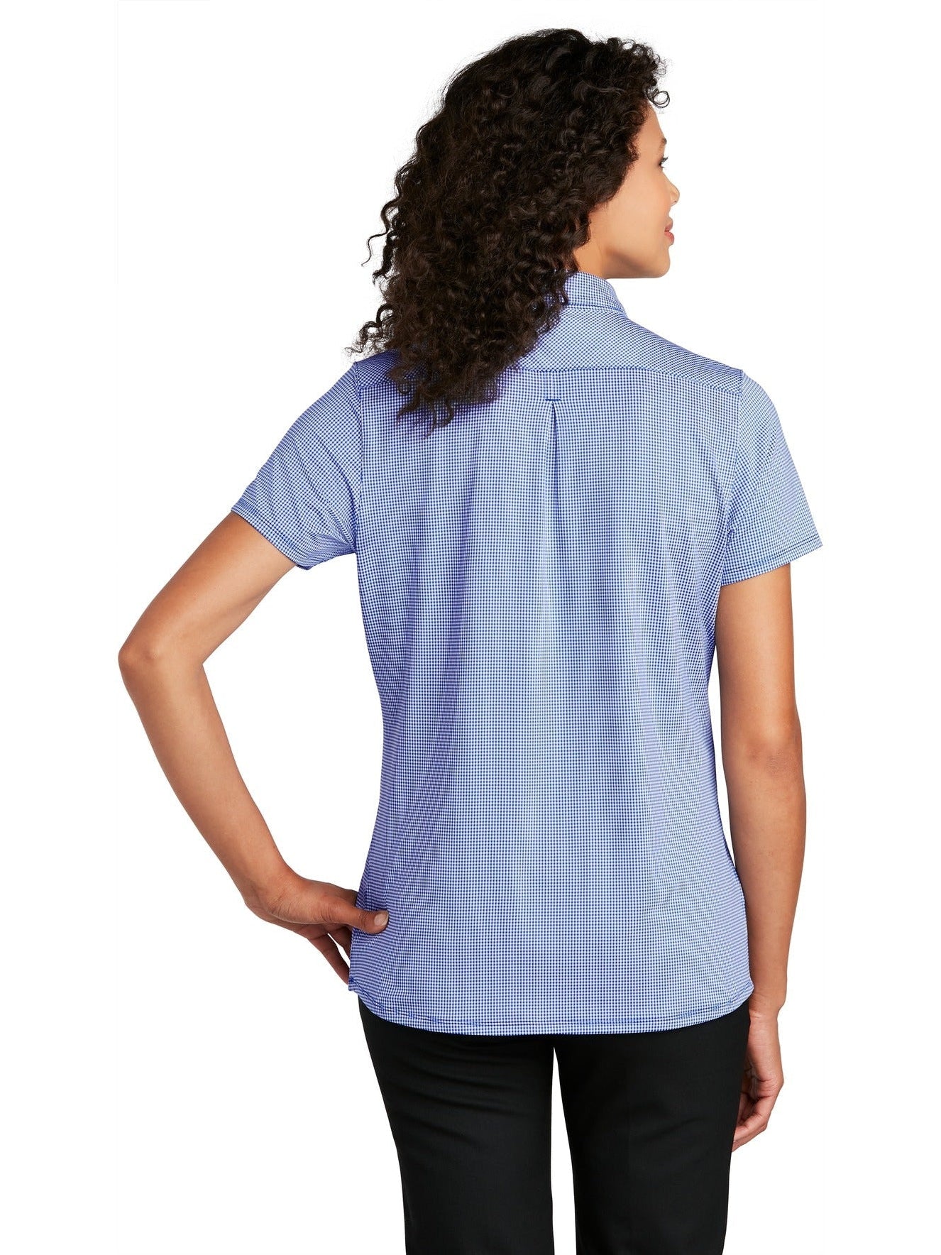 no-logo Port Authority Ladies Gingham Polo-Regular-Port Authority-Thread Logic