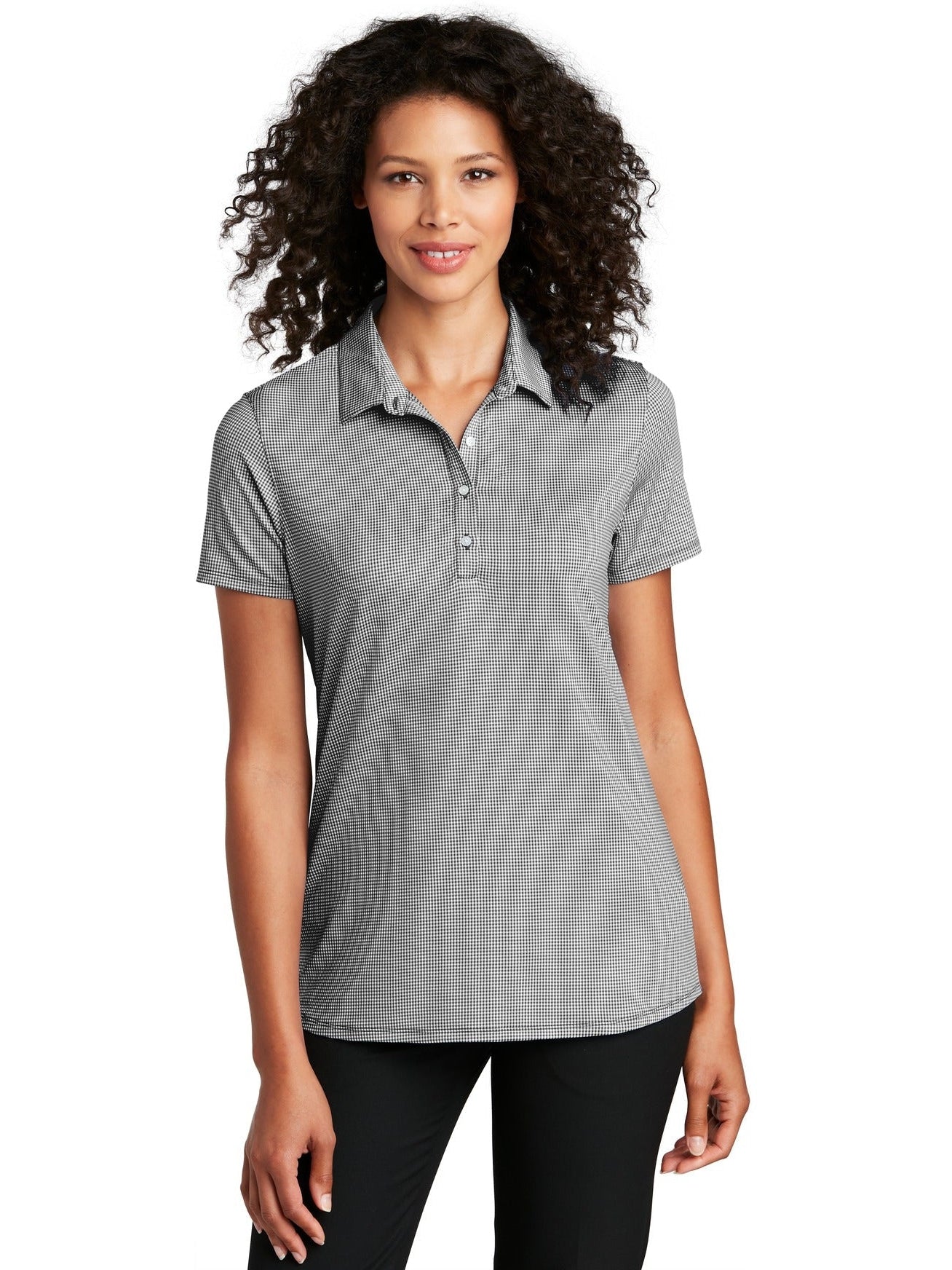 no-logo Port Authority Ladies Gingham Polo-Regular-Port Authority-Thread Logic