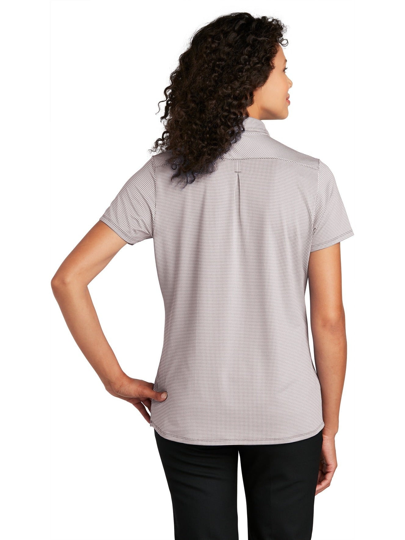 no-logo Port Authority Ladies Gingham Polo-Regular-Port Authority-Thread Logic