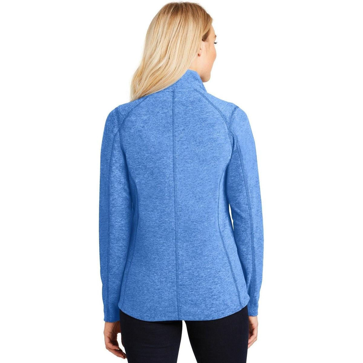 no-logo Port Authority Women's Heather Microfleece Full-Zip Jacket-Regular-Port Authority-Thread Logic