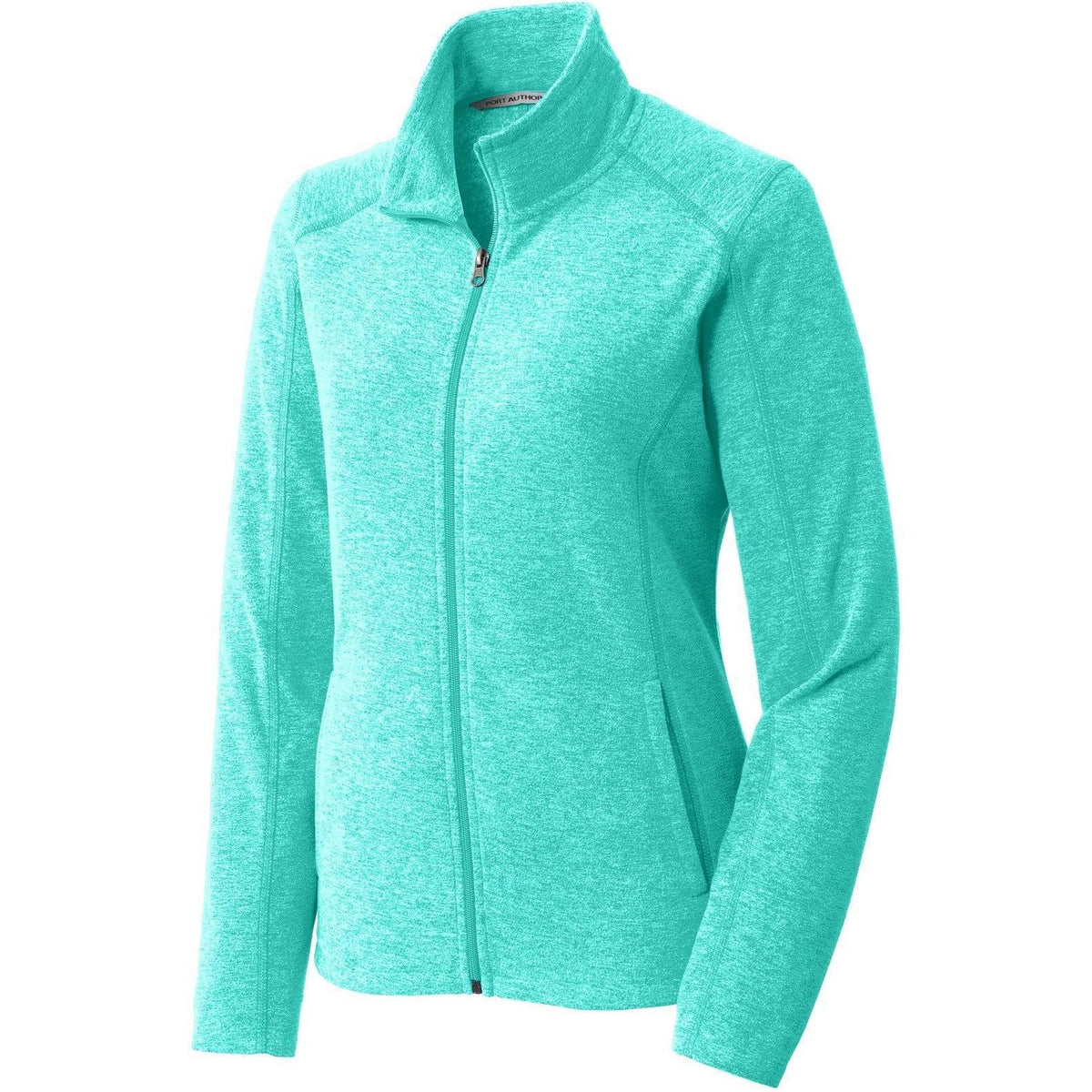 no-logo Port Authority Women's Heather Microfleece Full-Zip Jacket-Regular-Port Authority-Thread Logic