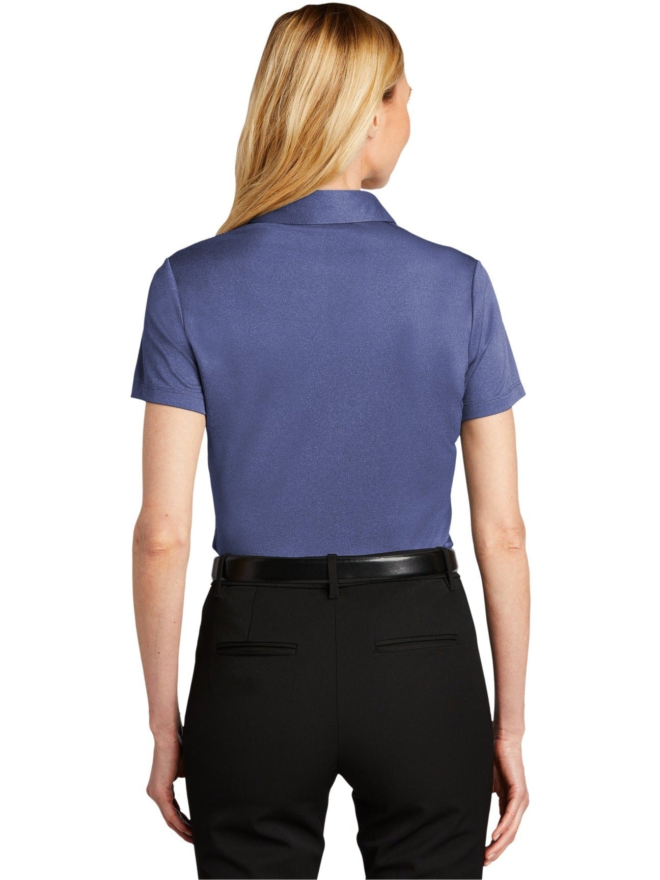 no-logo Port Authority Ladies Heathered Silk Touch Performance Polo-Regular-Port Authority-Thread Logic