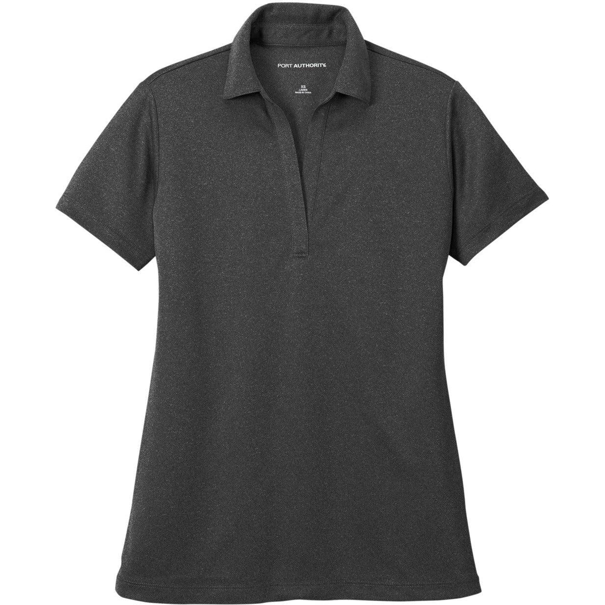 no-logo Port Authority Ladies Heathered Silk Touch Performance Polo
