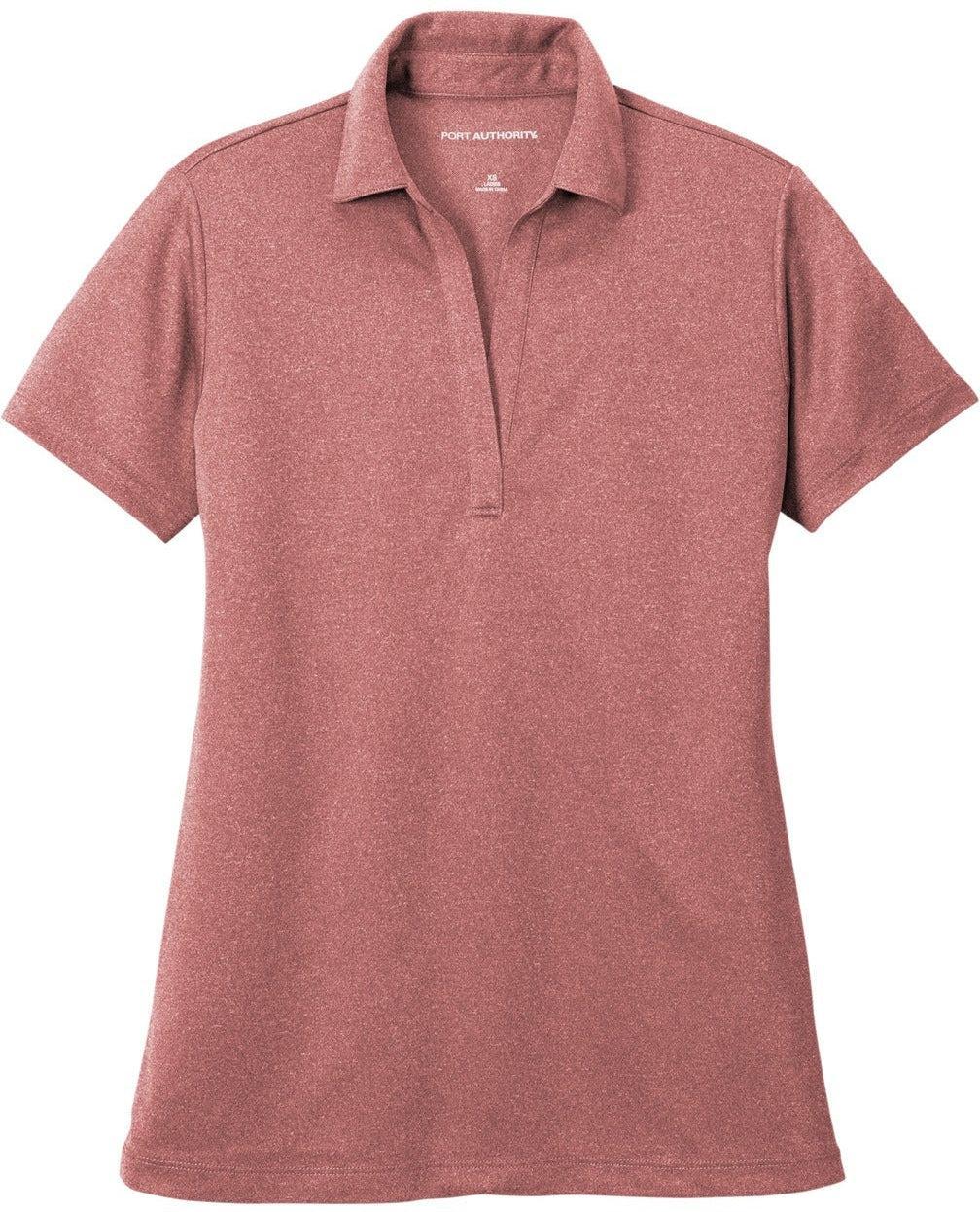 Port Authority Ladies Heathered Silk Touch Performance Polo