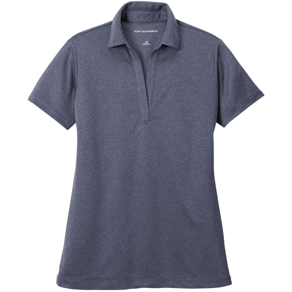 no-logo Port Authority Ladies Heathered Silk Touch Performance Polo