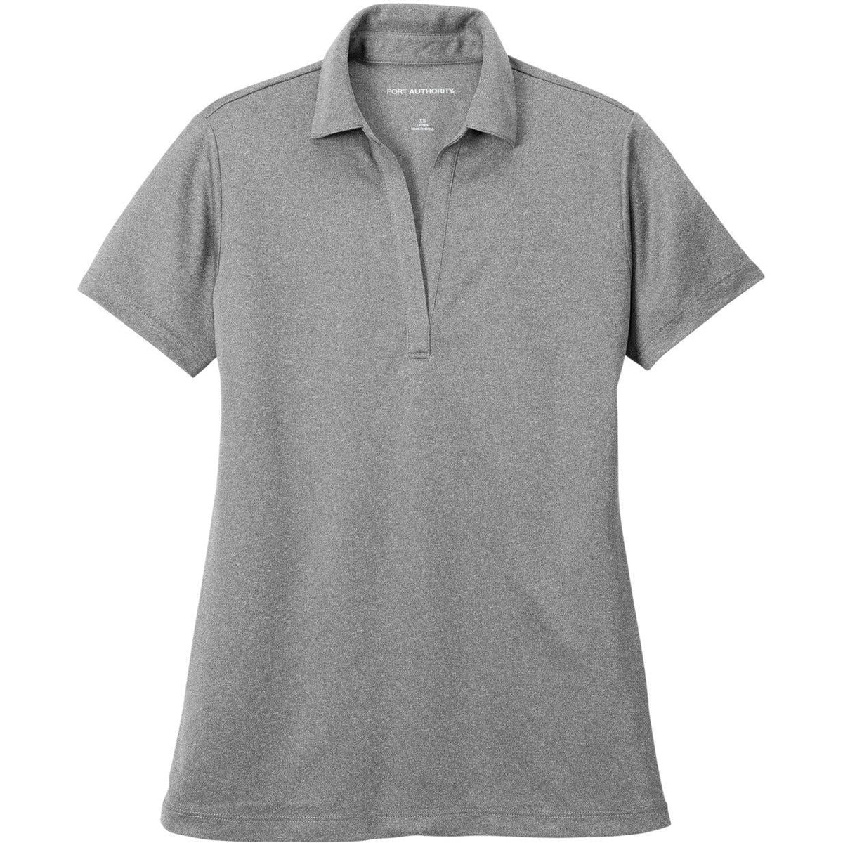 no-logo Port Authority Ladies Heathered Silk Touch Performance Polo