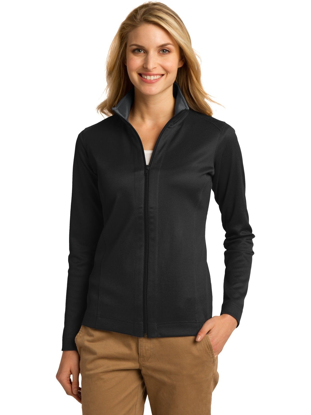 no-logo Port Authority Ladies Heavyweight Vertical Texture Full-Zip-Regular-Port Authority-Thread Logic