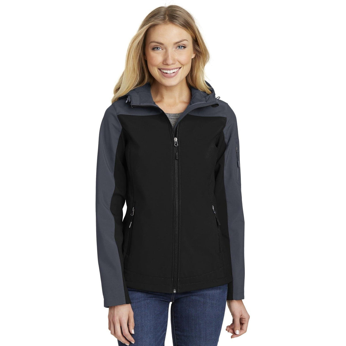 no-logo Port Authority Women's Hooded Core Soft Shell Jacket-Regular-Port Authority-Thread Logic