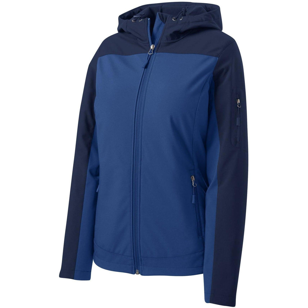 no-logo Port Authority Women's Hooded Core Soft Shell Jacket-Regular-Port Authority-Night Sky Blue/Dress Blue Navy-XS-Thread Logic