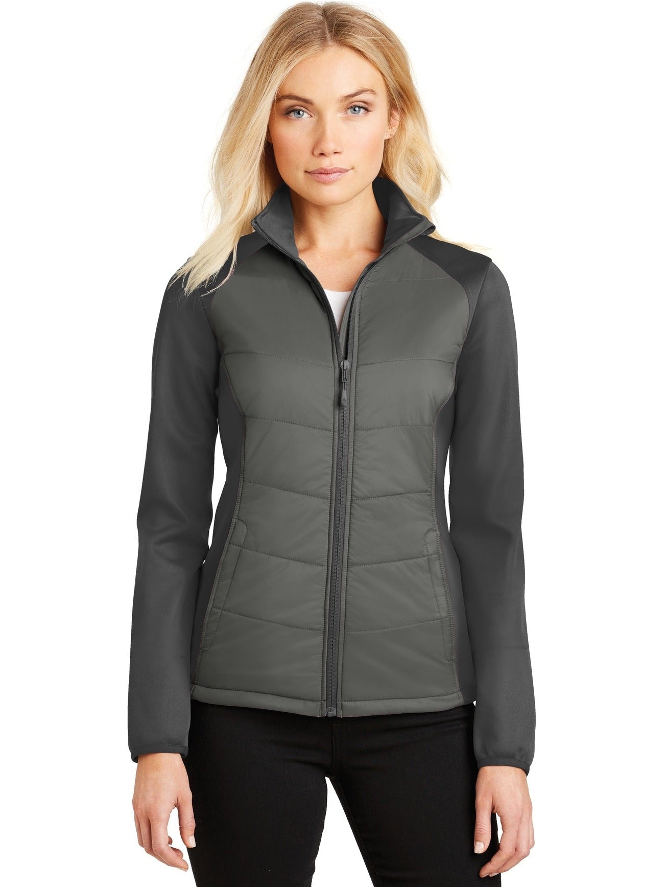 no-logo Port Authority Ladies Hybrid Soft Shell Jacket-Regular-Port Authority-Thread Logic