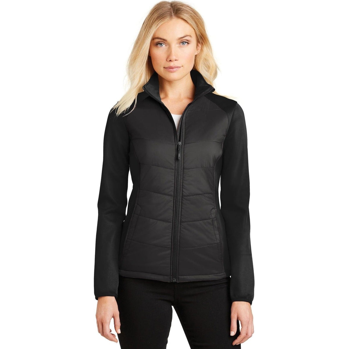 no-logo Port Authority Women's Hybrid Soft Shell Jacket-Regular-Port Authority-Thread Logic