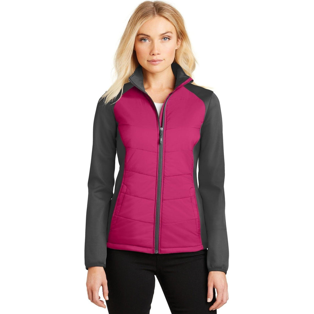 no-logo Port Authority Women's Hybrid Soft Shell Jacket-Regular-Port Authority-Thread Logic