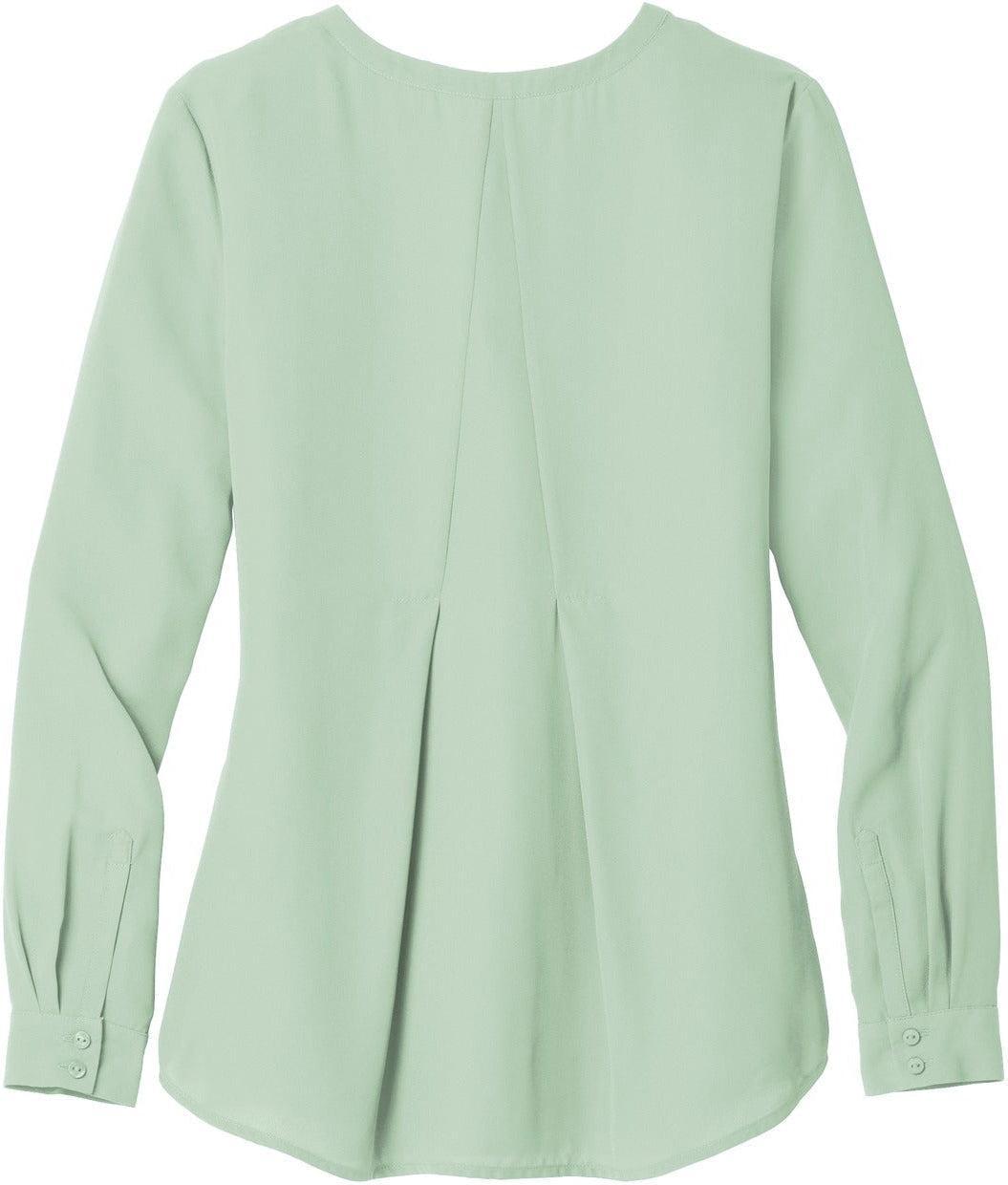 no-logo Port Authority Ladies Long Sleeve Button-Front Blouse-Regular-Port Authority-Thread Logic