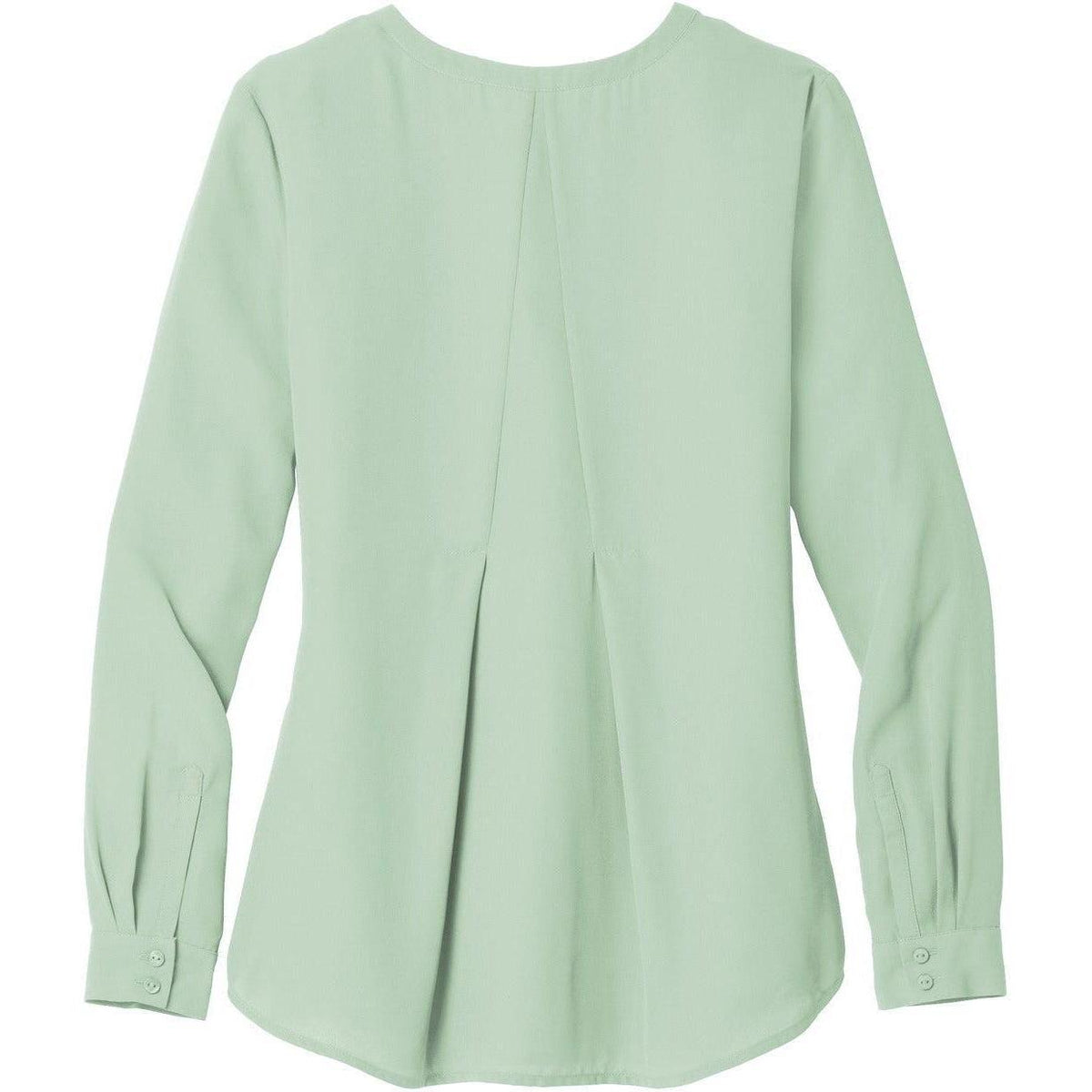 no-logo Port Authority Ladies Long Sleeve Button-Front Blouse-Regular-Port Authority-Thread Logic