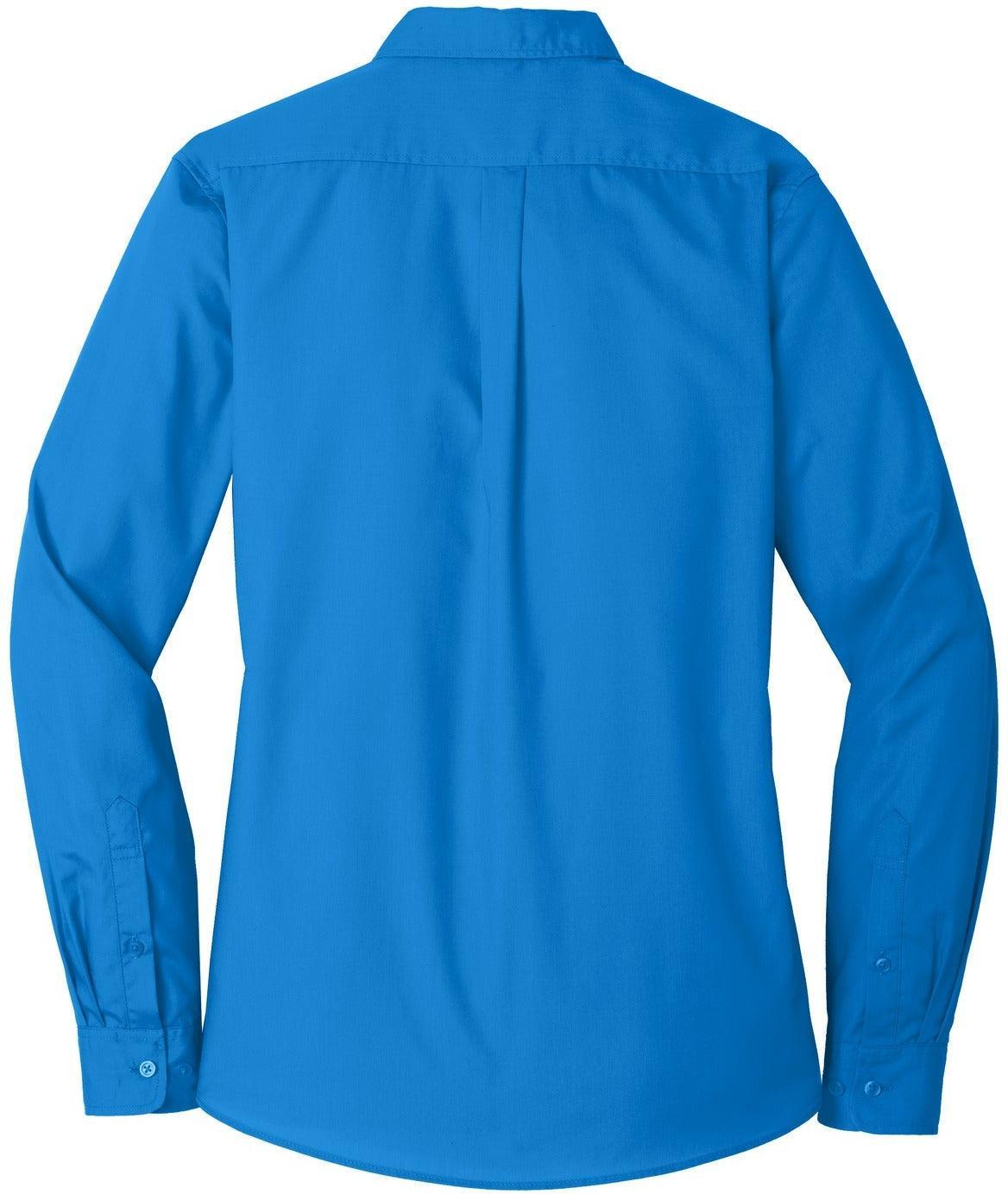 no-logo Port Authority Ladies Long Sleeve Carefree Poplin Shirt-Regular-Port Authority-Thread Logic