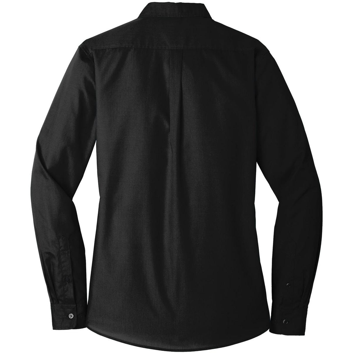 no-logo Port Authority Women's Long Sleeve Carefree Poplin Shirt-Dress Shirts-Port Authority-Thread Logic