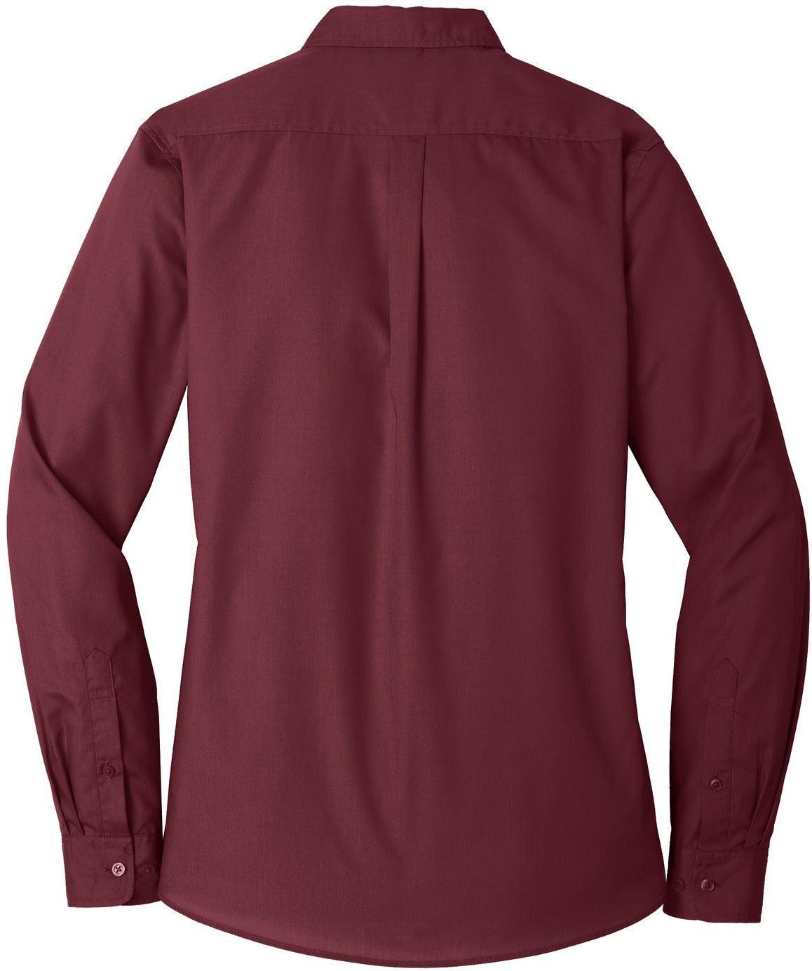 no-logo Port Authority Ladies Long Sleeve Carefree Poplin Shirt-Regular-Port Authority-Thread Logic