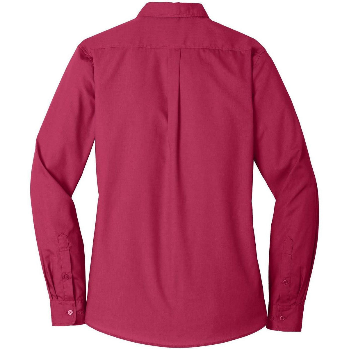 no-logo Port Authority Women's Long Sleeve Carefree Poplin Shirt-Dress Shirts-Port Authority-Thread Logic