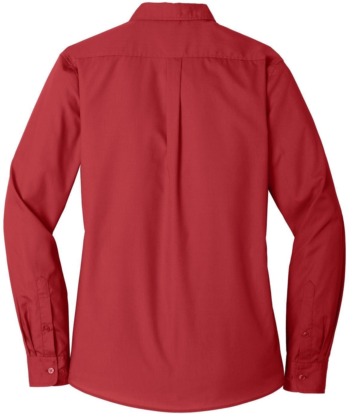 no-logo Port Authority Ladies Long Sleeve Carefree Poplin Shirt-Regular-Port Authority-Thread Logic
