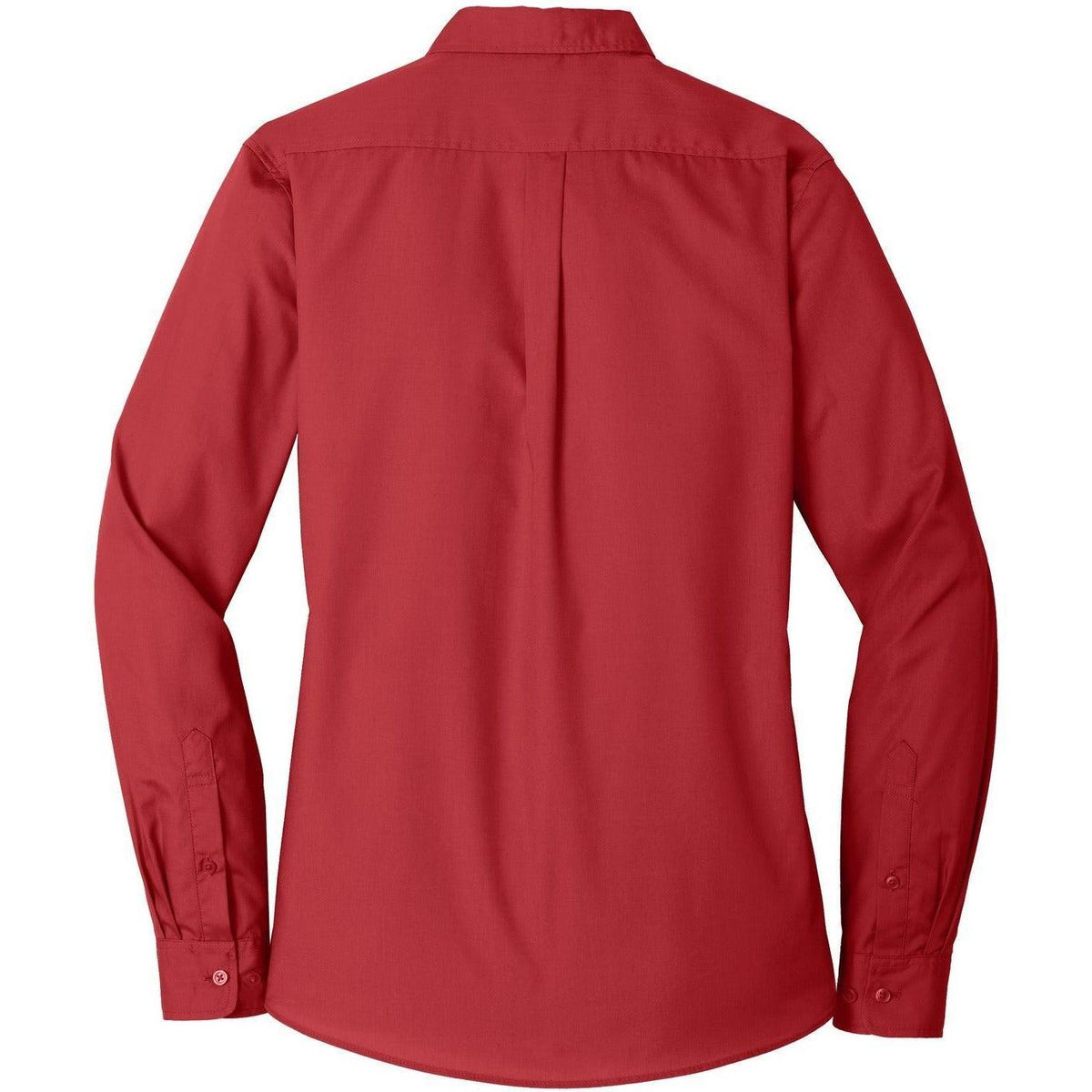 no-logo Port Authority Women's Long Sleeve Carefree Poplin Shirt-Dress Shirts-Port Authority-Thread Logic
