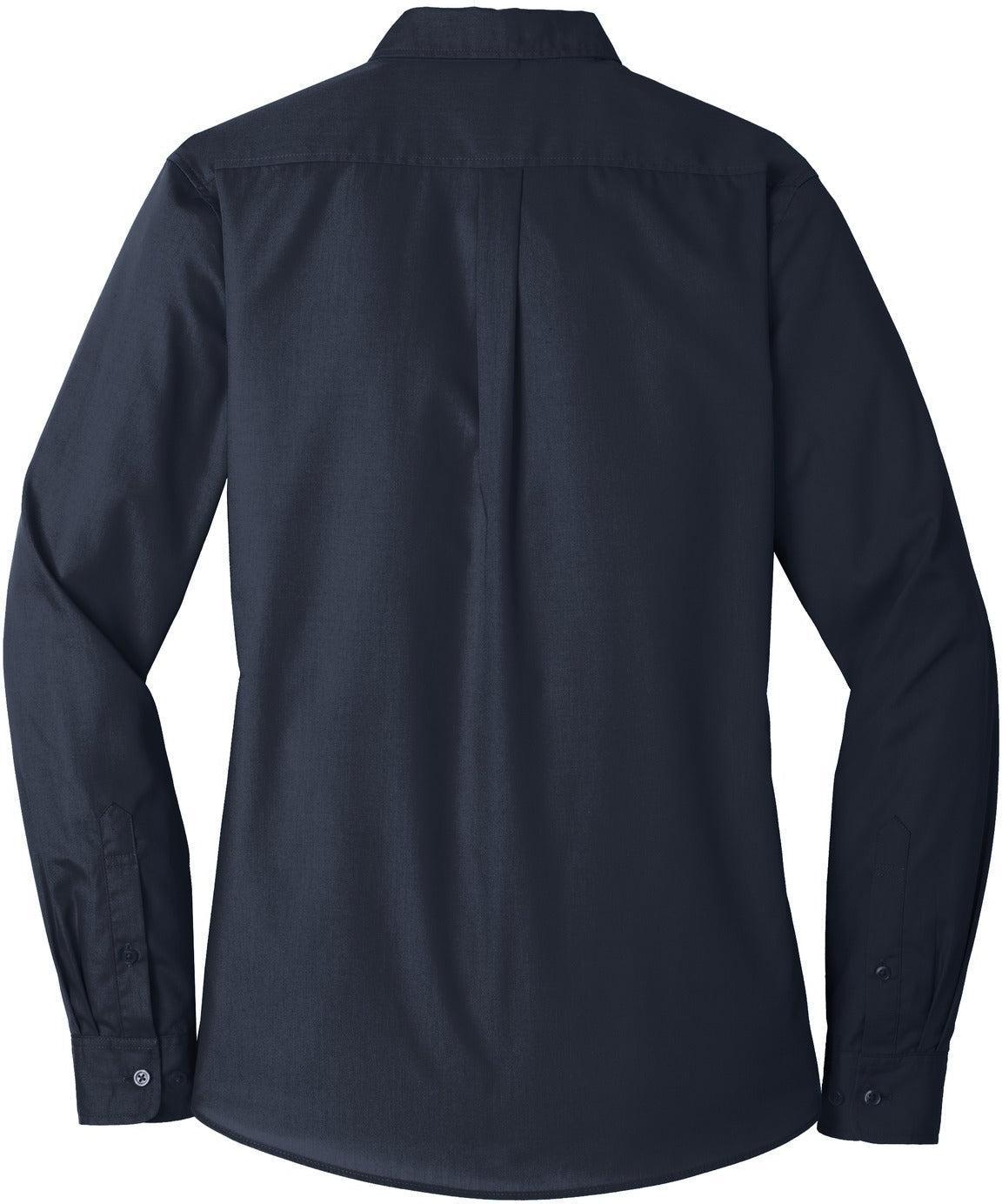 no-logo Port Authority Ladies Long Sleeve Carefree Poplin Shirt-Regular-Port Authority-Thread Logic