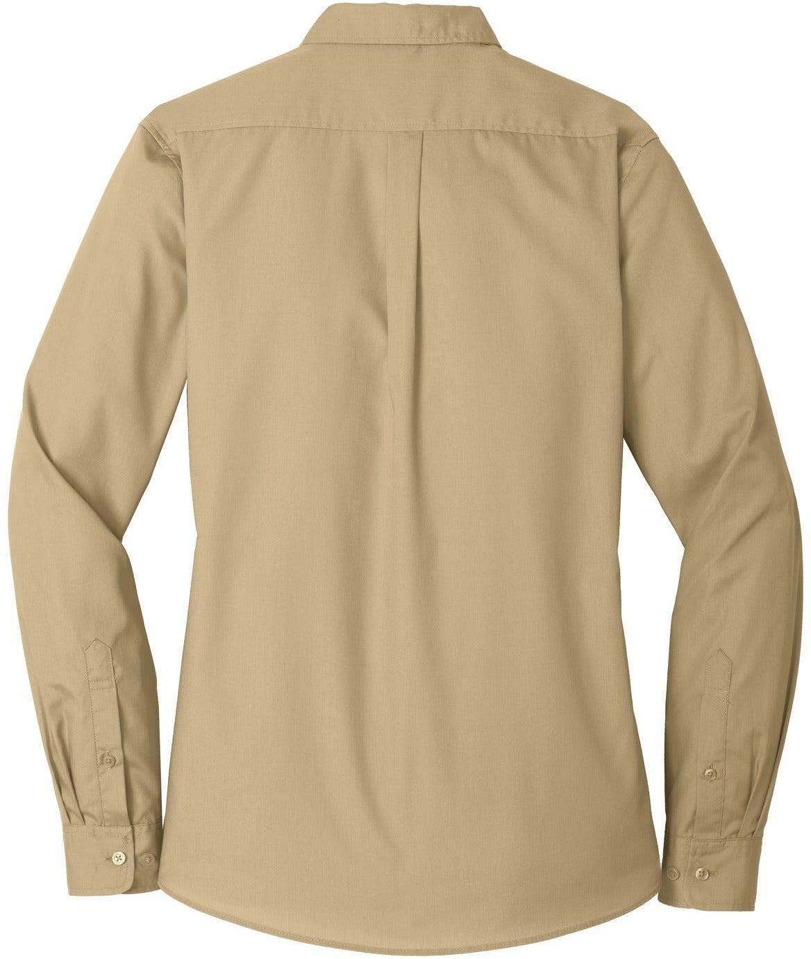 no-logo Port Authority Ladies Long Sleeve Carefree Poplin Shirt-Regular-Port Authority-Thread Logic