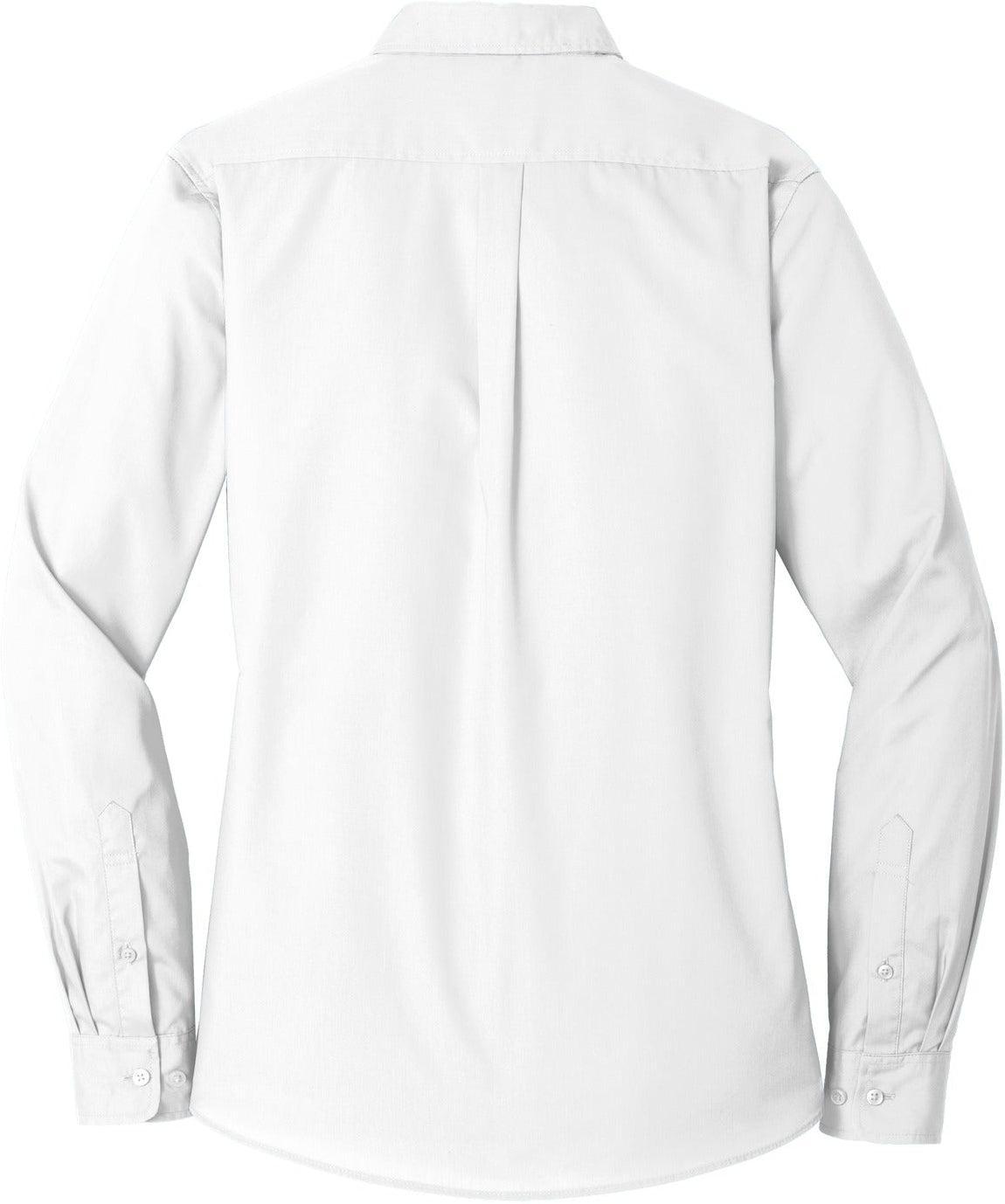 no-logo Port Authority Ladies Long Sleeve Carefree Poplin Shirt-Regular-Port Authority-Thread Logic
