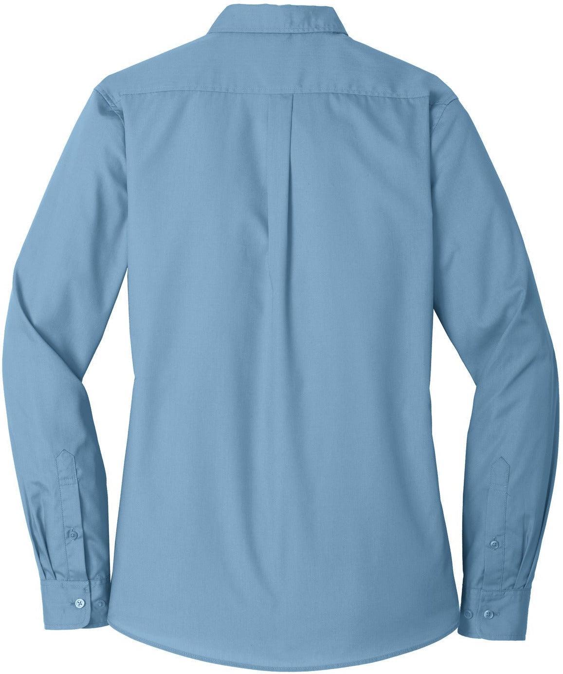 no-logo Port Authority Ladies Long Sleeve Carefree Poplin Shirt-Regular-Port Authority-Thread Logic