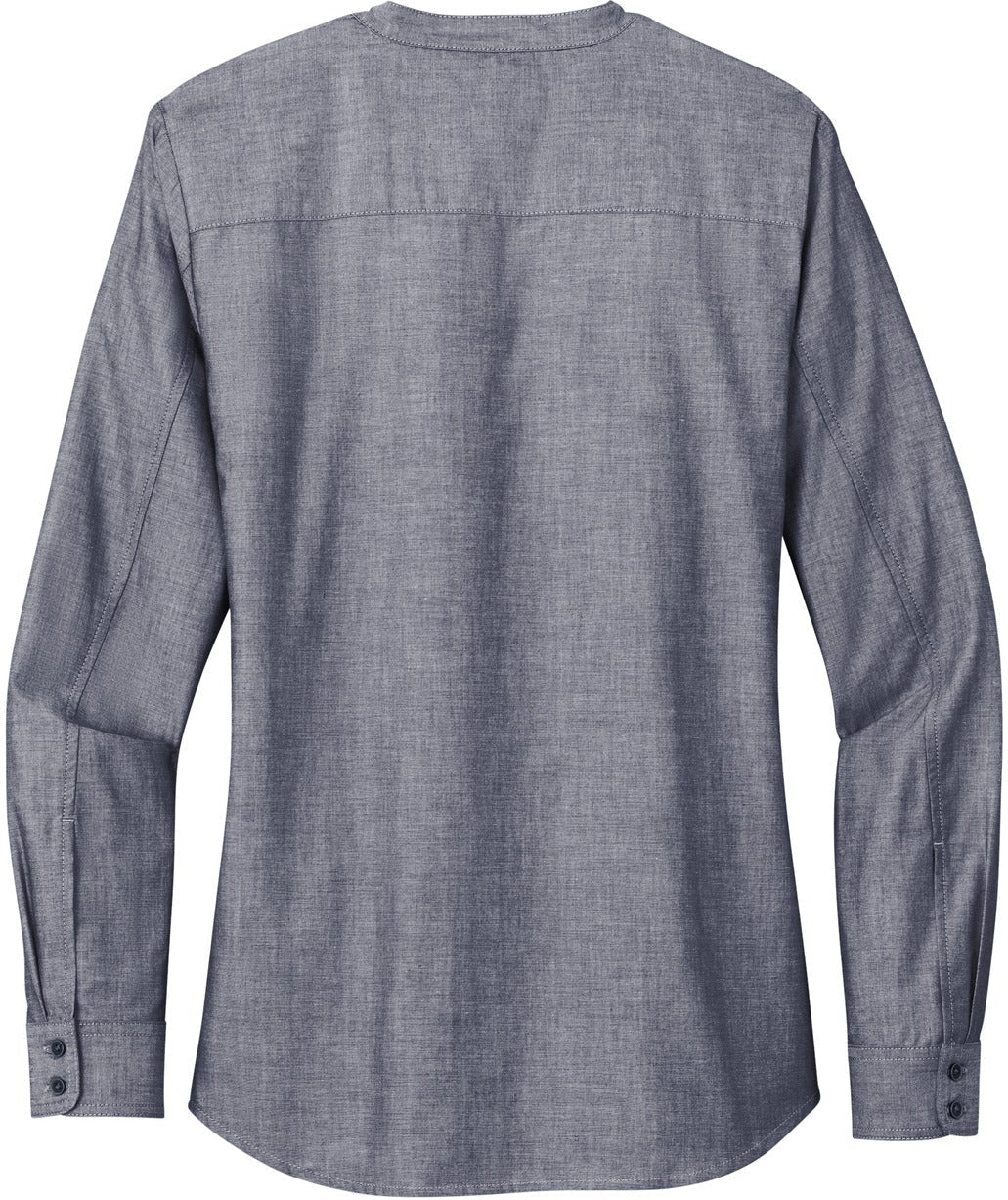 no-logo Port Authority Ladies Long Sleeve Chambray Easy Care Shirt-Regular-Port Authority-Thread Logic
