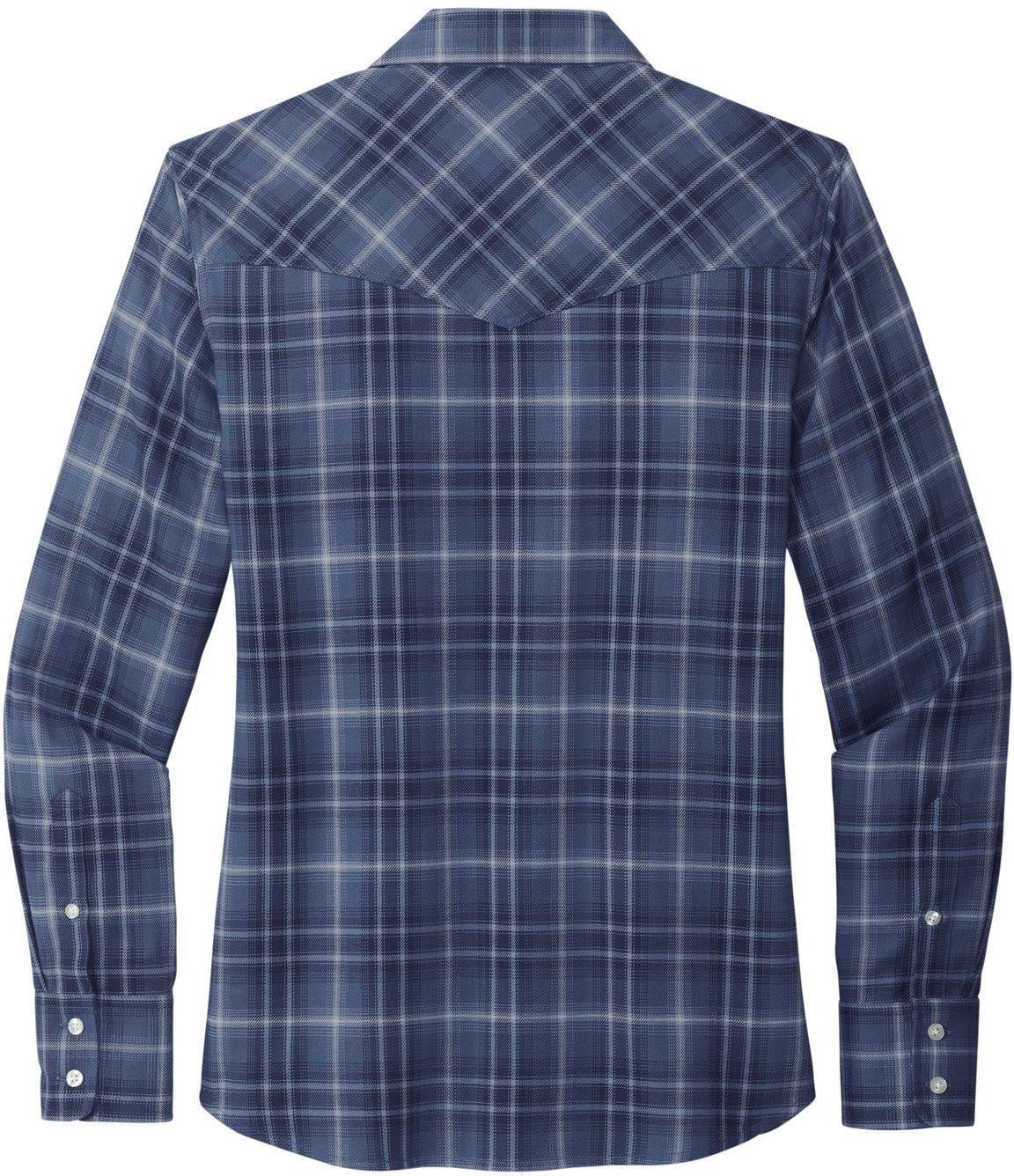 no-logo Port Authority Ladies Long Sleeve Ombre Plaid Shirt-Regular-Port Authority-Thread Logic