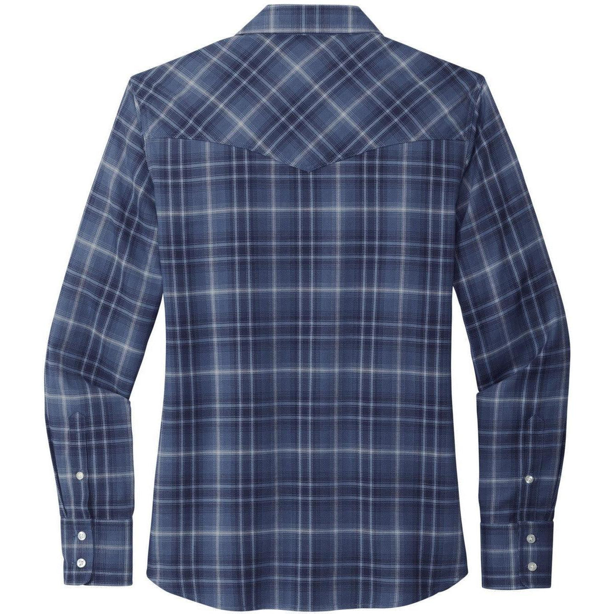 no-logo Port Authority Ladies Long Sleeve Ombre Plaid Shirt-Regular-Port Authority-Thread Logic