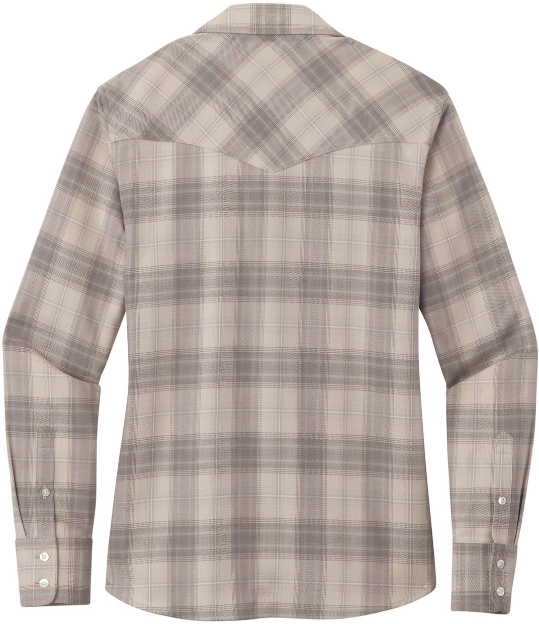 no-logo Port Authority Ladies Long Sleeve Ombre Plaid Shirt-Regular-Port Authority-Thread Logic