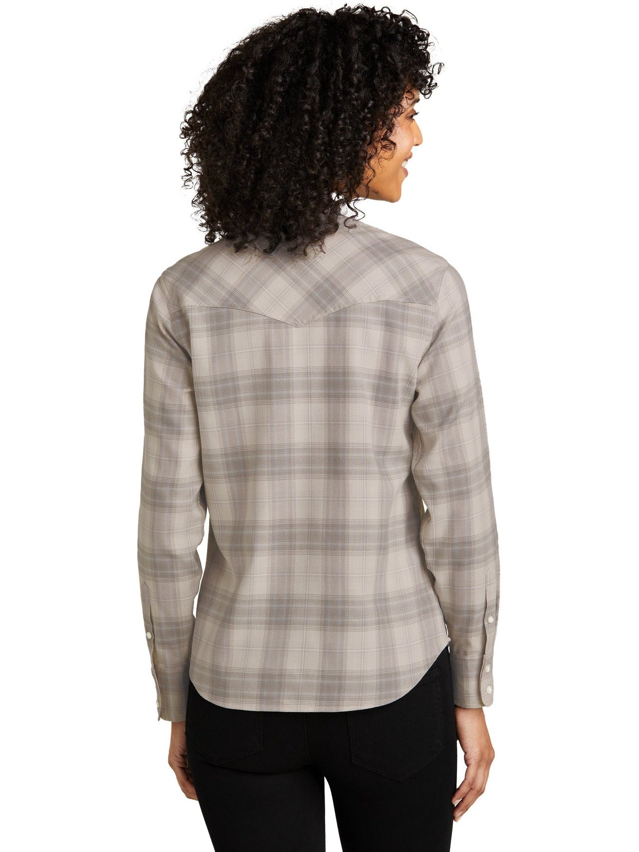 no-logo Port Authority Ladies Long Sleeve Ombre Plaid Shirt-Regular-Port Authority-Thread Logic