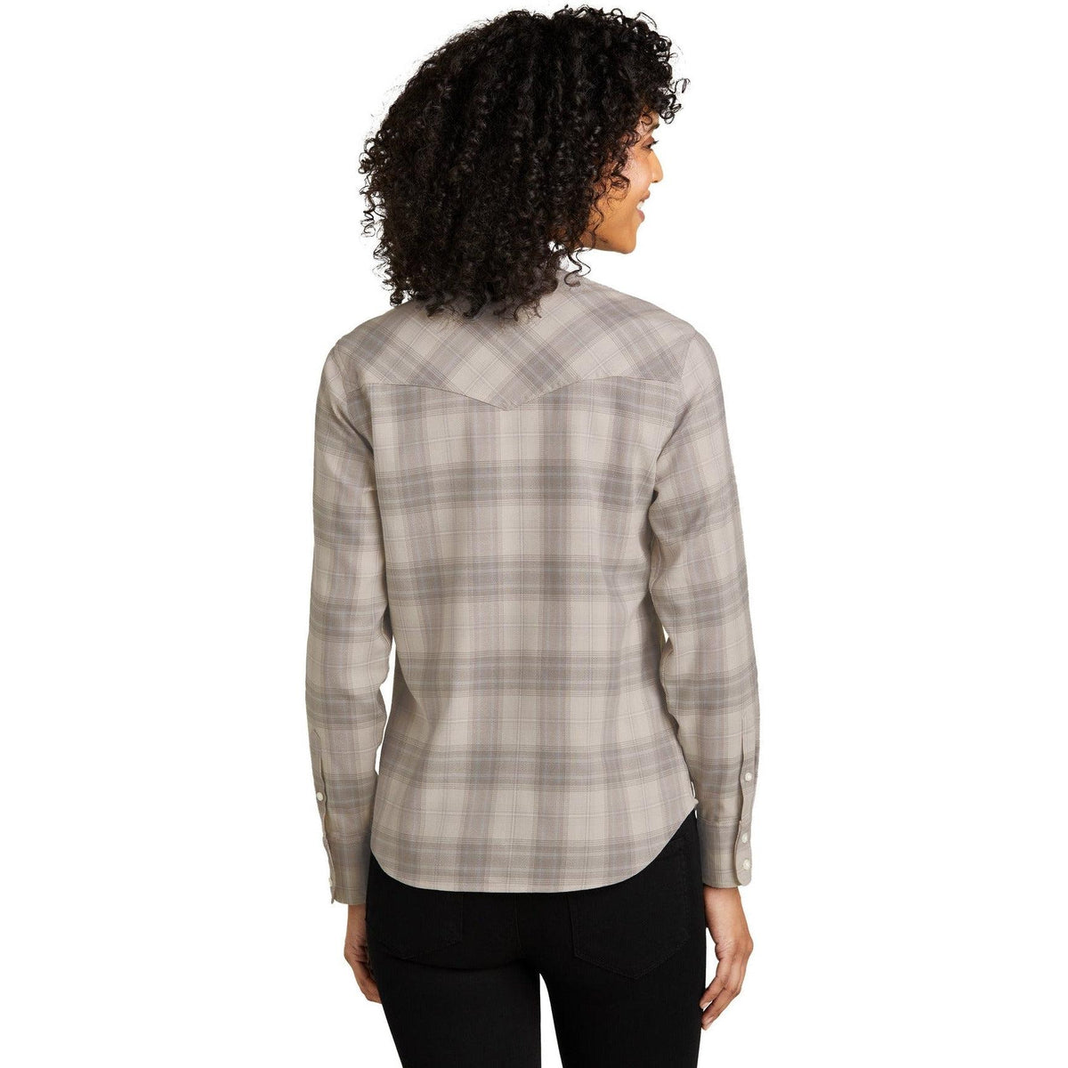 no-logo Port Authority Ladies Long Sleeve Ombre Plaid Shirt-Regular-Port Authority-Thread Logic