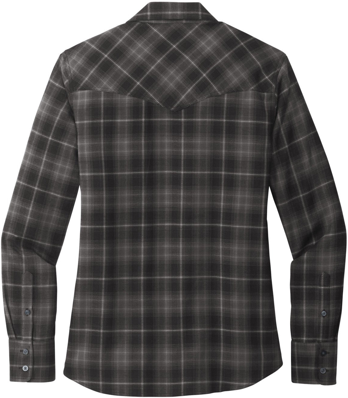 no-logo Port Authority Ladies Long Sleeve Ombre Plaid Shirt-Regular-Port Authority-Thread Logic