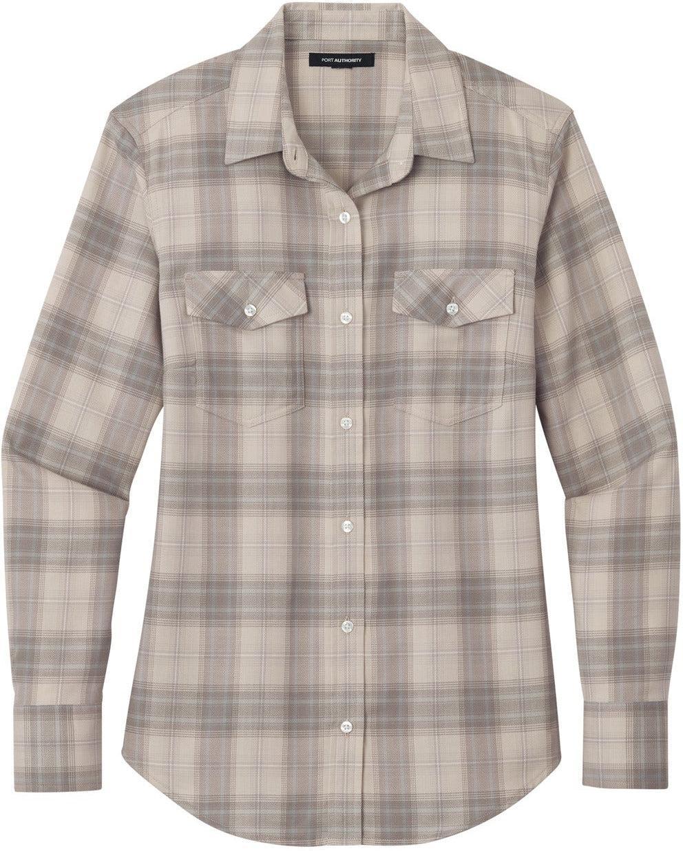Port Authority Ladies Long Sleeve Ombre Plaid Shirt