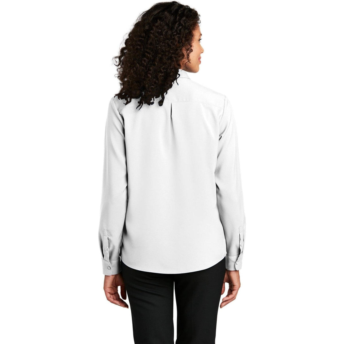 no-logo Port Authority Women's Long Sleeve Performance Staff Shirt-Dress Shirts-Port Authority-Thread Logic