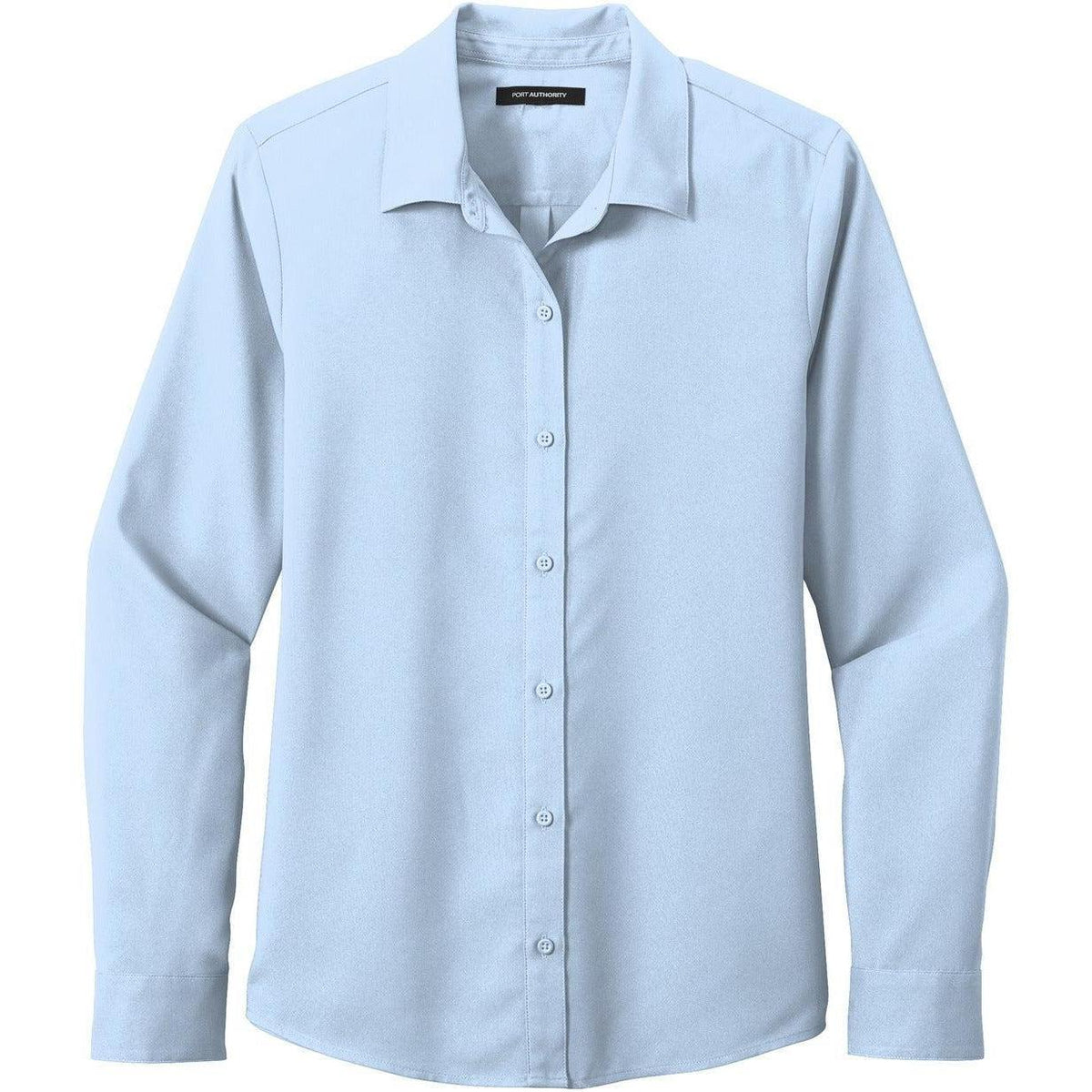 no-logo Port Authority Women's Long Sleeve Performance Staff Shirt-Dress Shirts-Port Authority-Cloud Blue-XS-Thread Logic