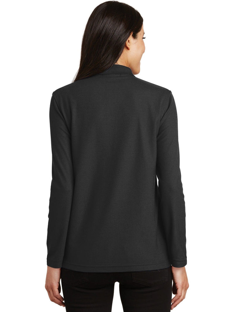 no-logo Port Authority Ladies Long Sleeve Silk Touch Polo Shirt-Regular-Port Authority-Thread Logic